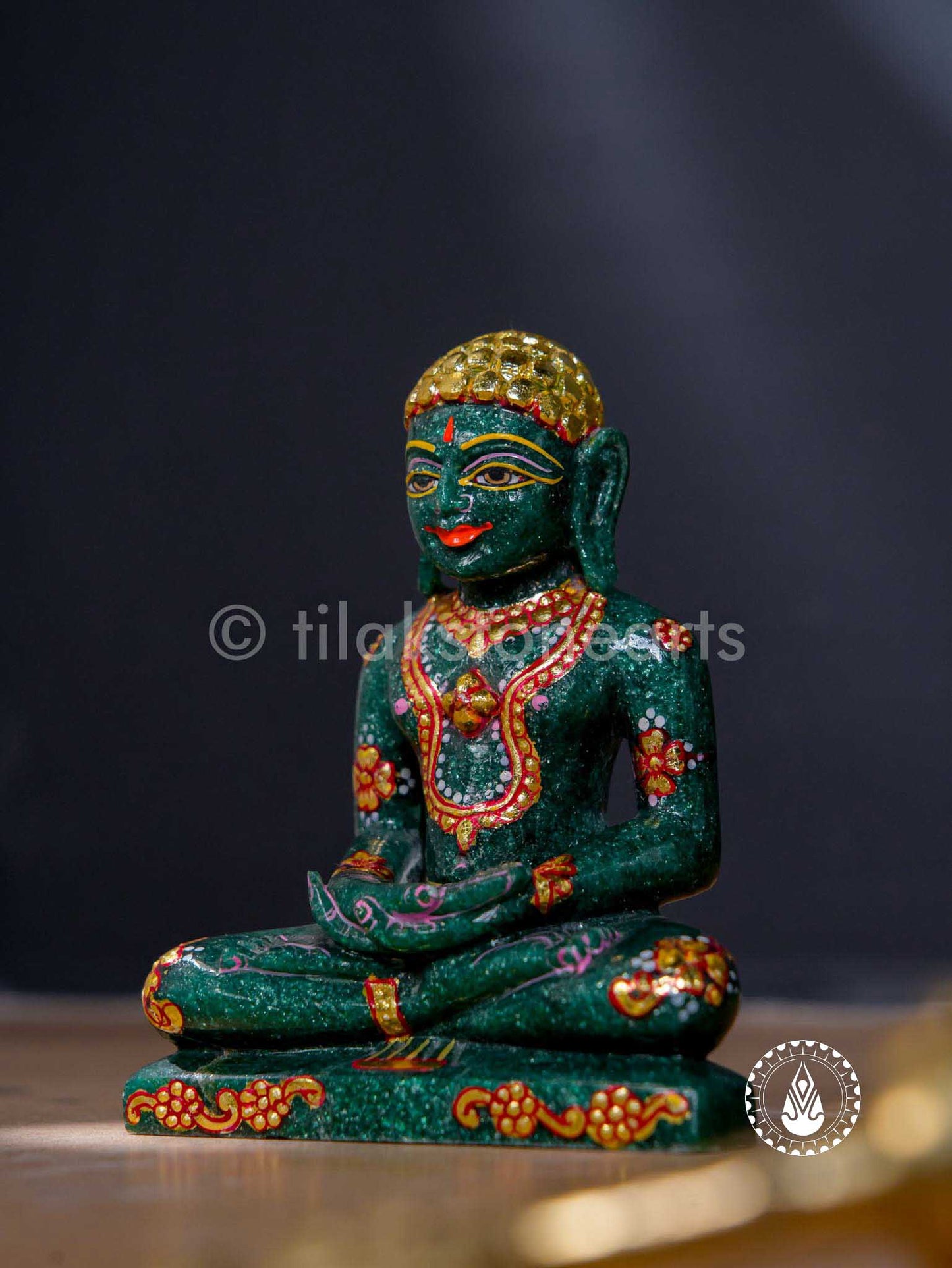Jain God 5" | Green Stone