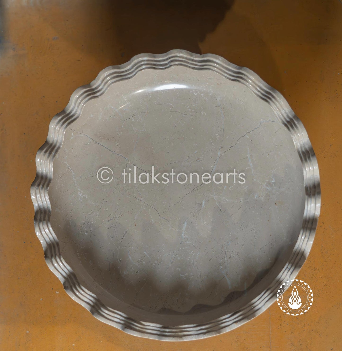 Flower Pot 10" | Botticino Marble