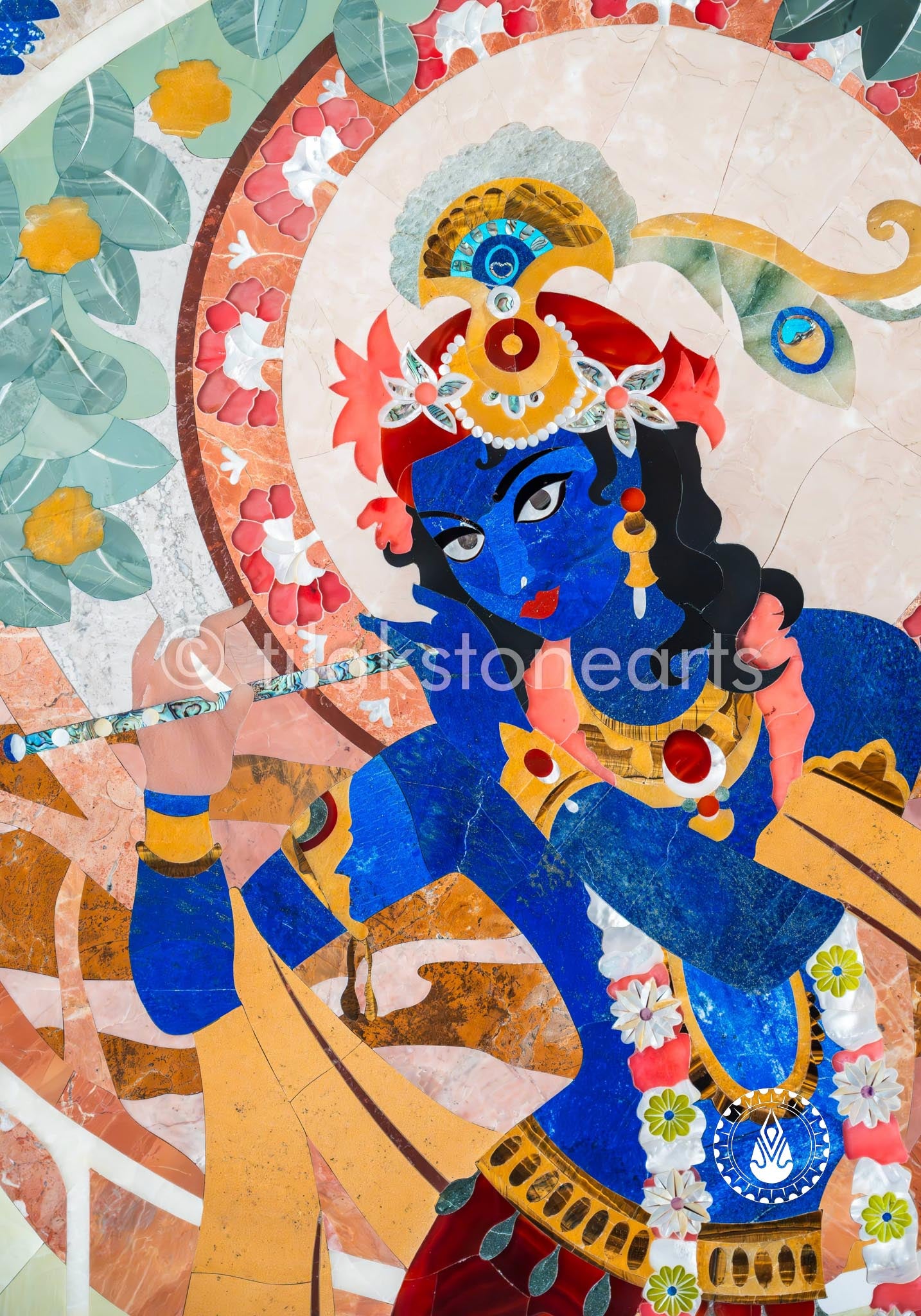 Suranga Wall Art 60" | Inlay Stones