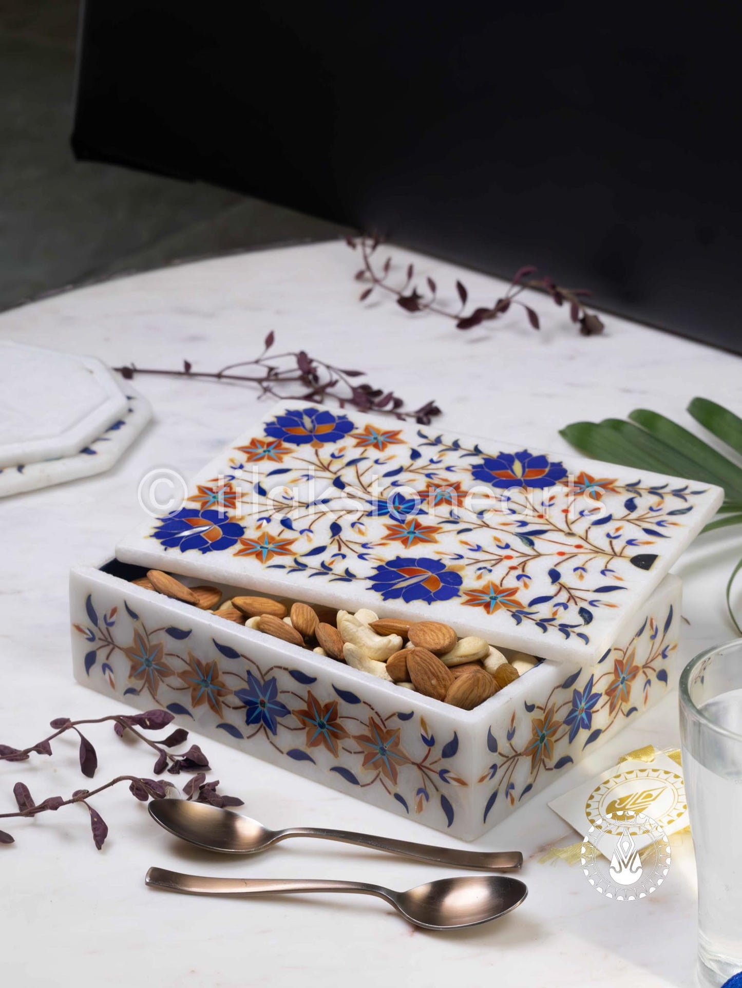 Dry Fruit Pots 3" | Inlay Stones