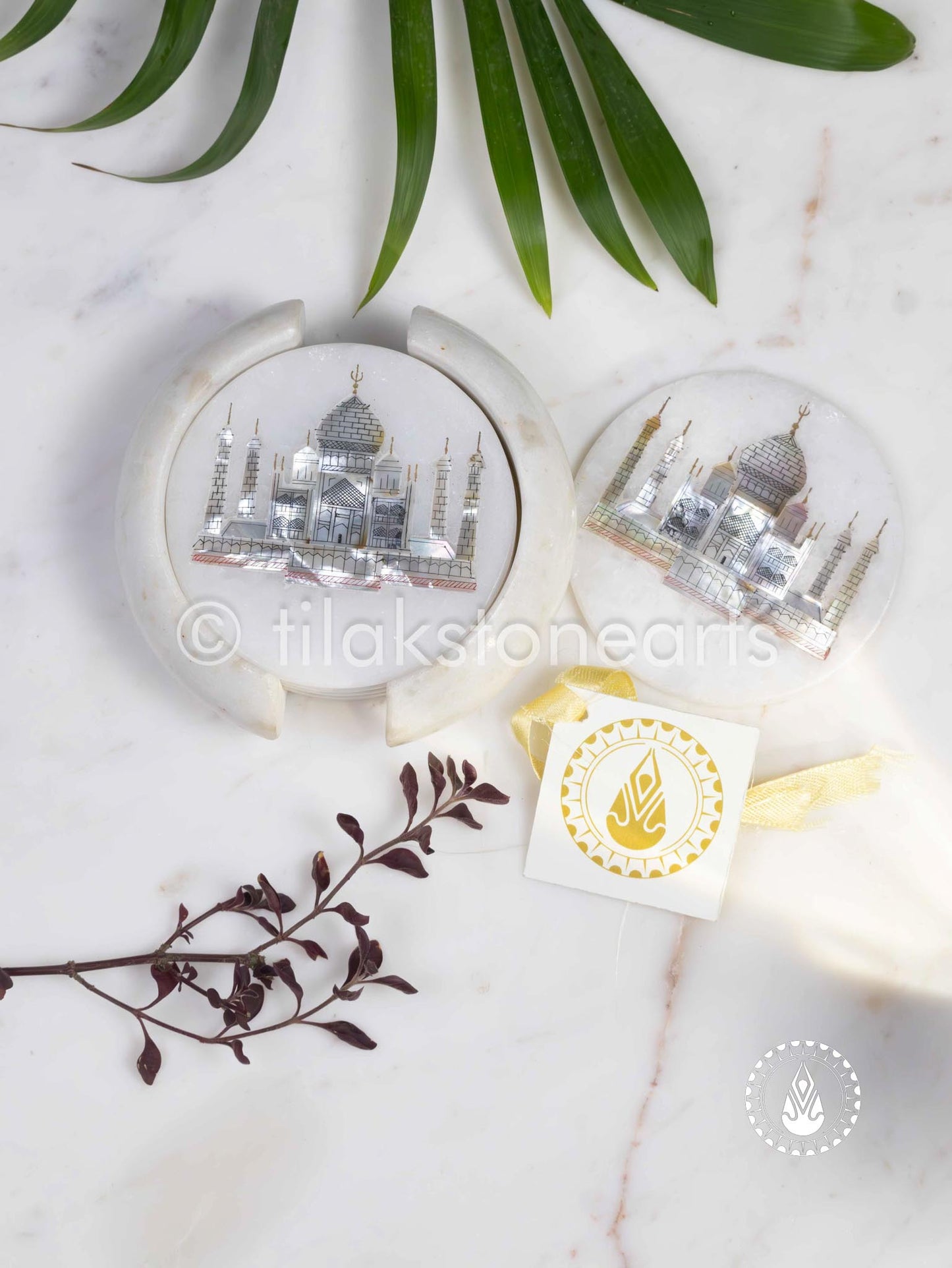 Coasters 5" | Inlay Stones