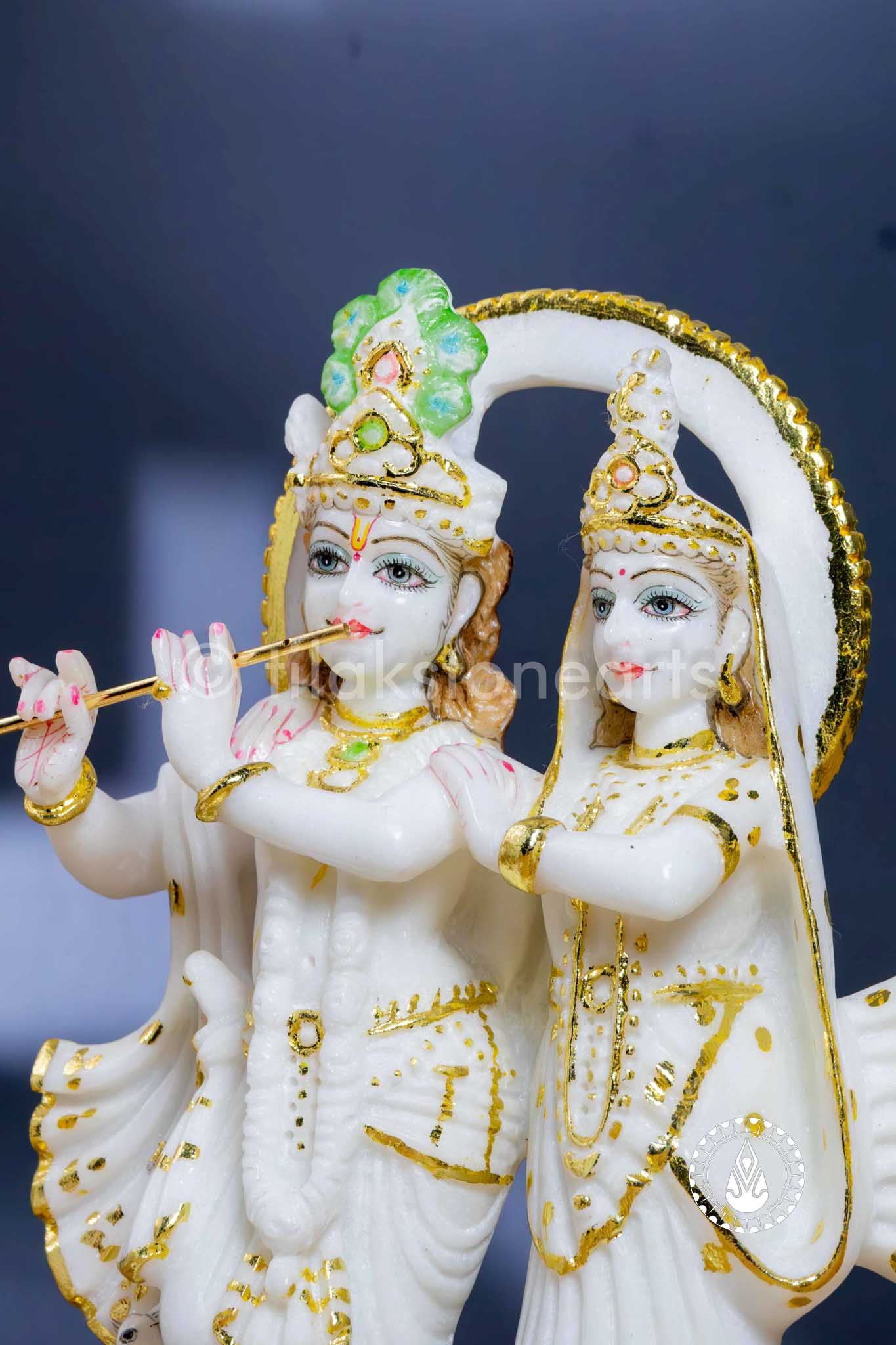 Radha Krishna Jugal Jodi 10" | Swiss White (Imported)