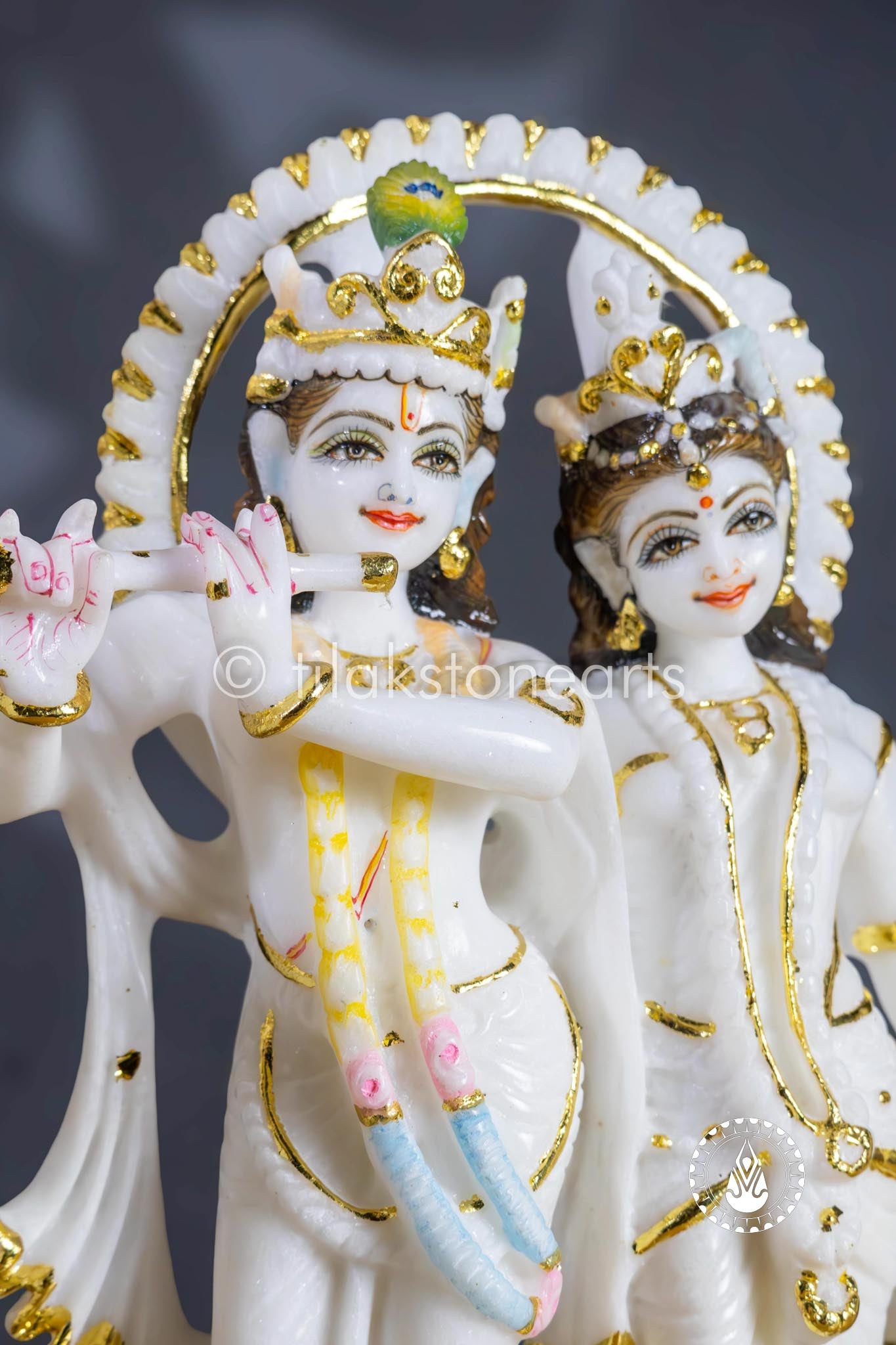 Radha Krishna Jugal Jodi 12" | Swiss White (Imported)