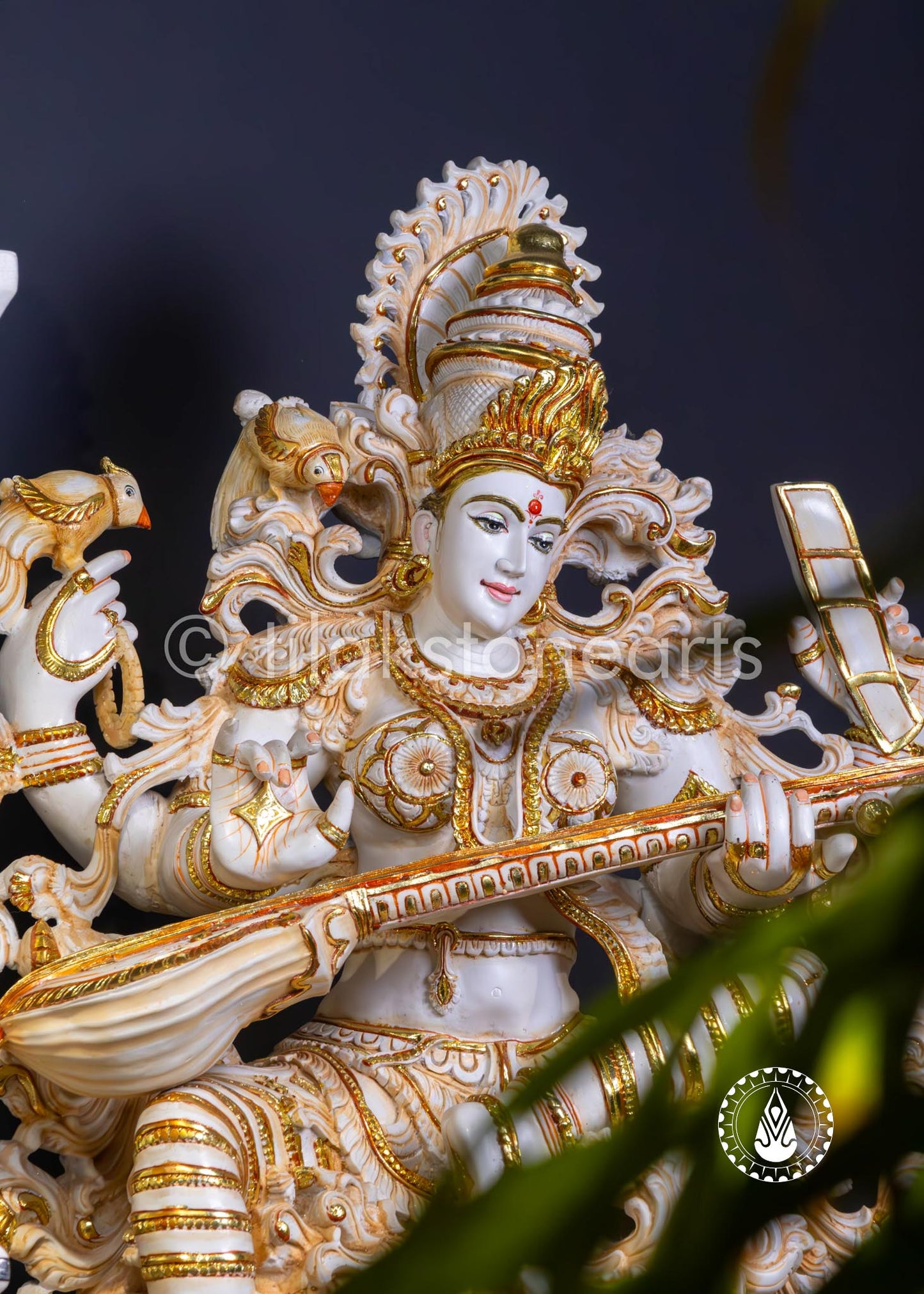 Saraswati Maa 34" | Cultured Marble