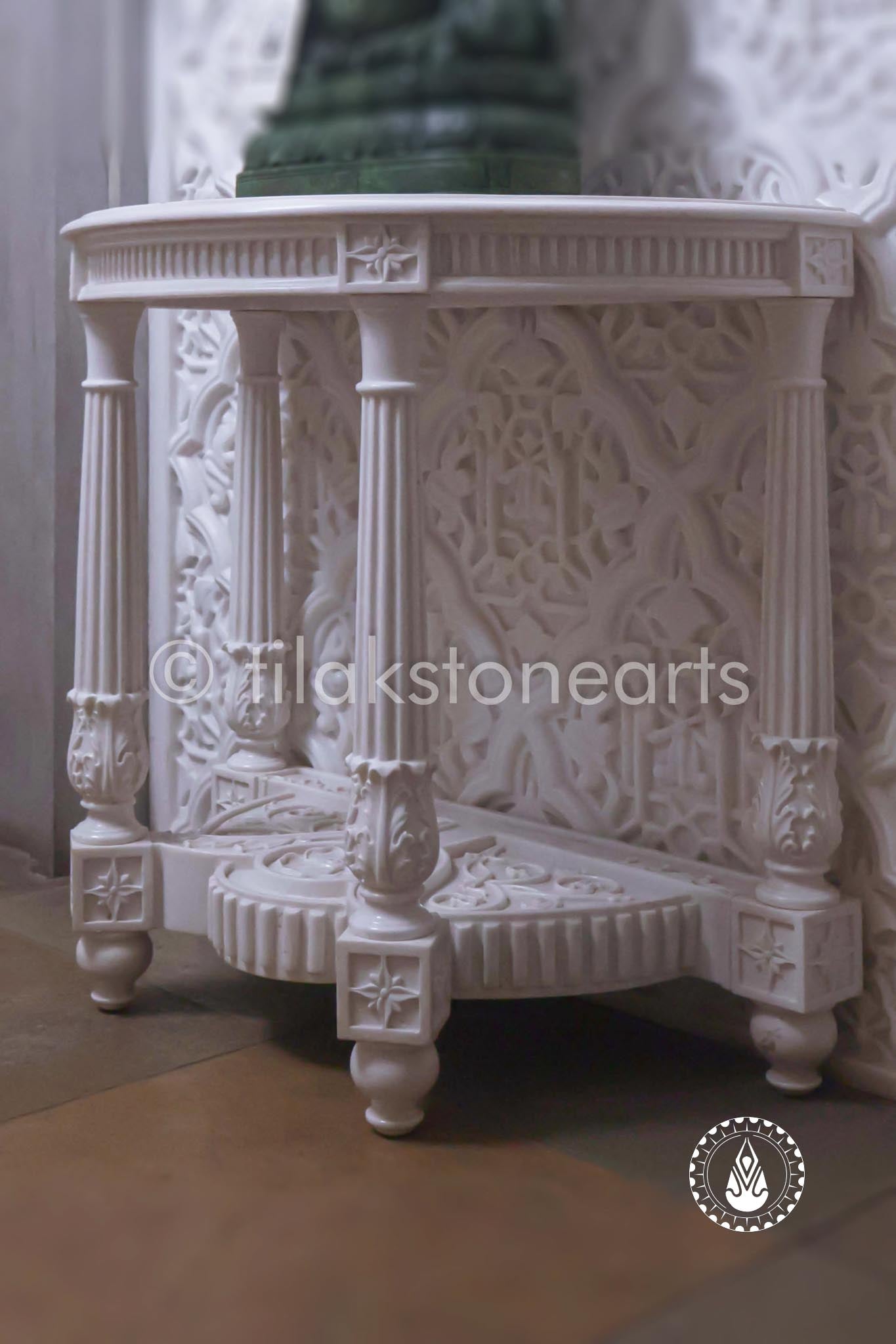 Timeless Thasos Console 29" | Swiss White (Imported)