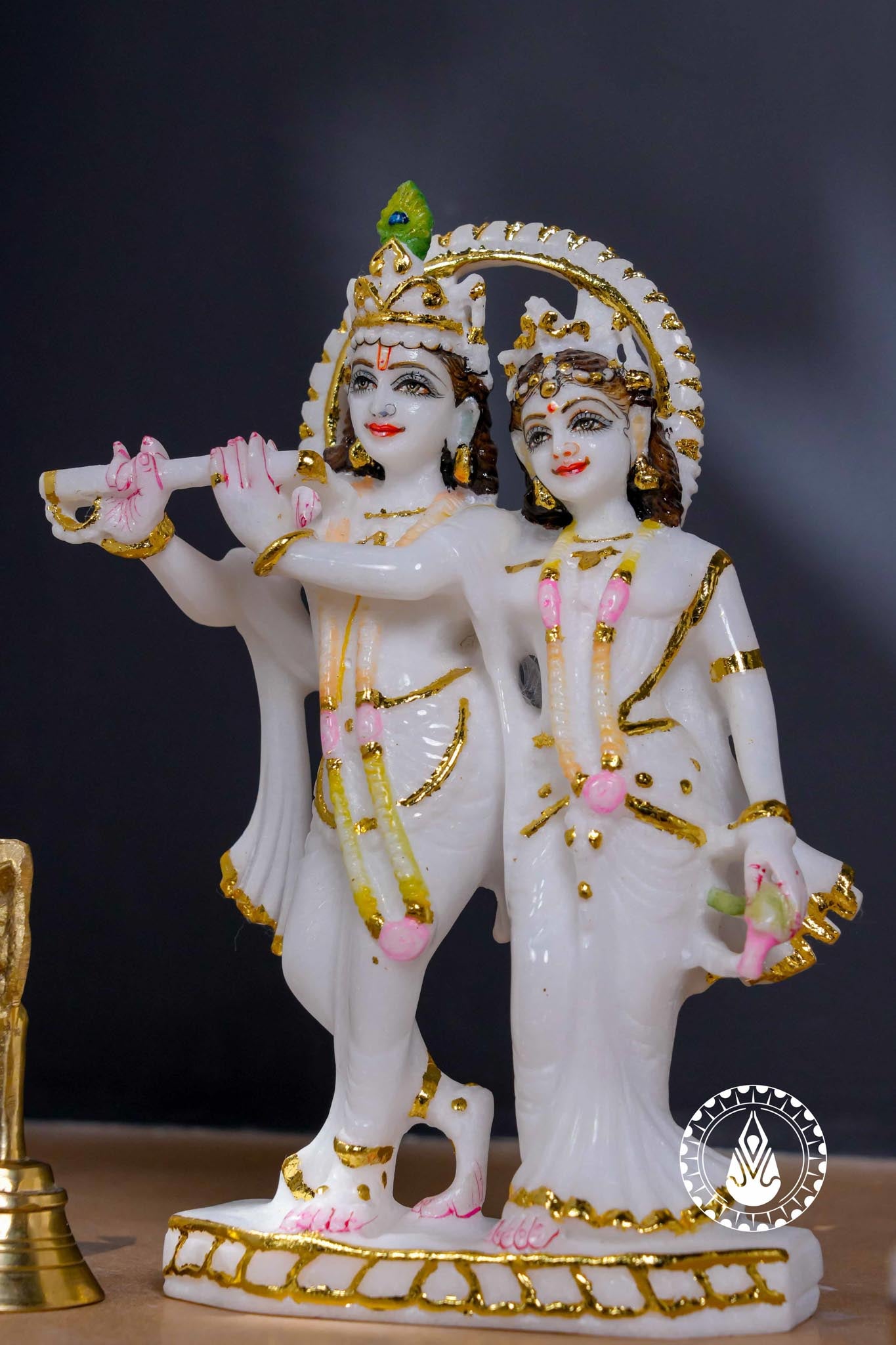 Radha Krishna Jugal Jodi 9" | Swiss White (Imported)