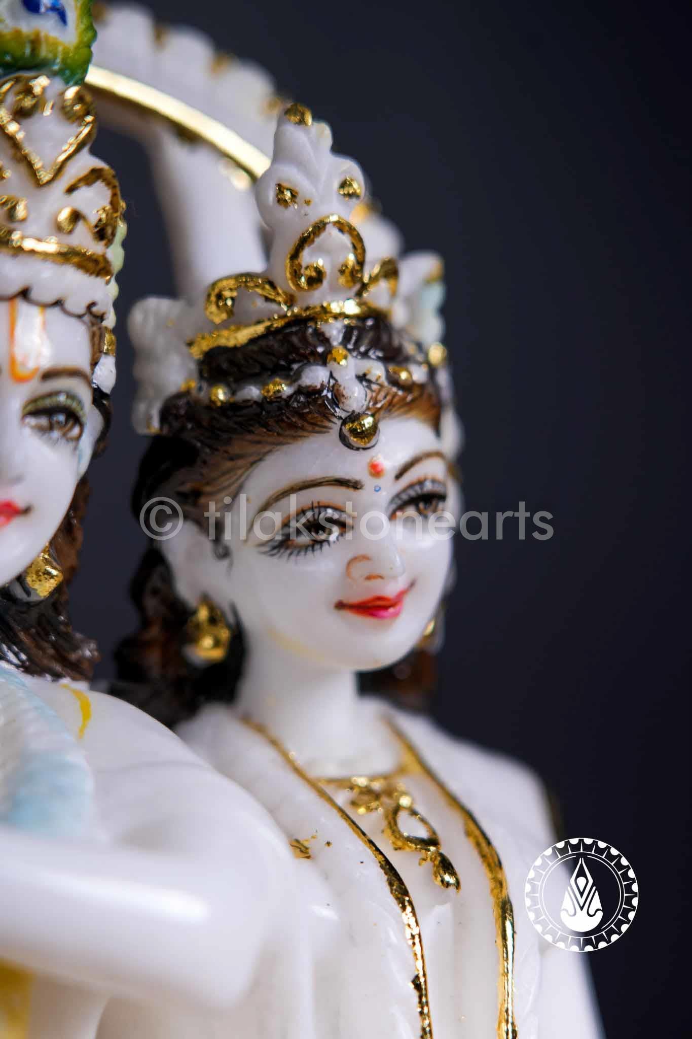 Radha Krishna Jugal Jodi 12" | Swiss White (Imported)