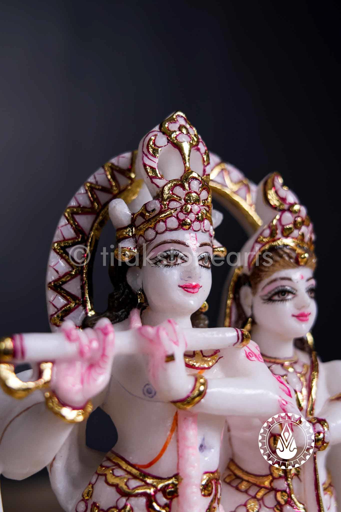 Radha Krishna Jugal Jodi 9" | Swiss White (Imported)