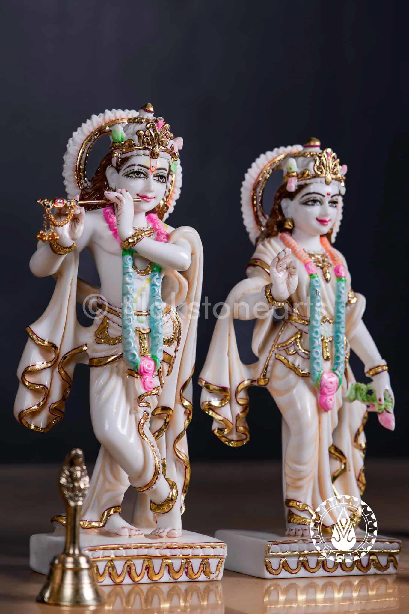 Radha Krishna 12" | Cultured Marble