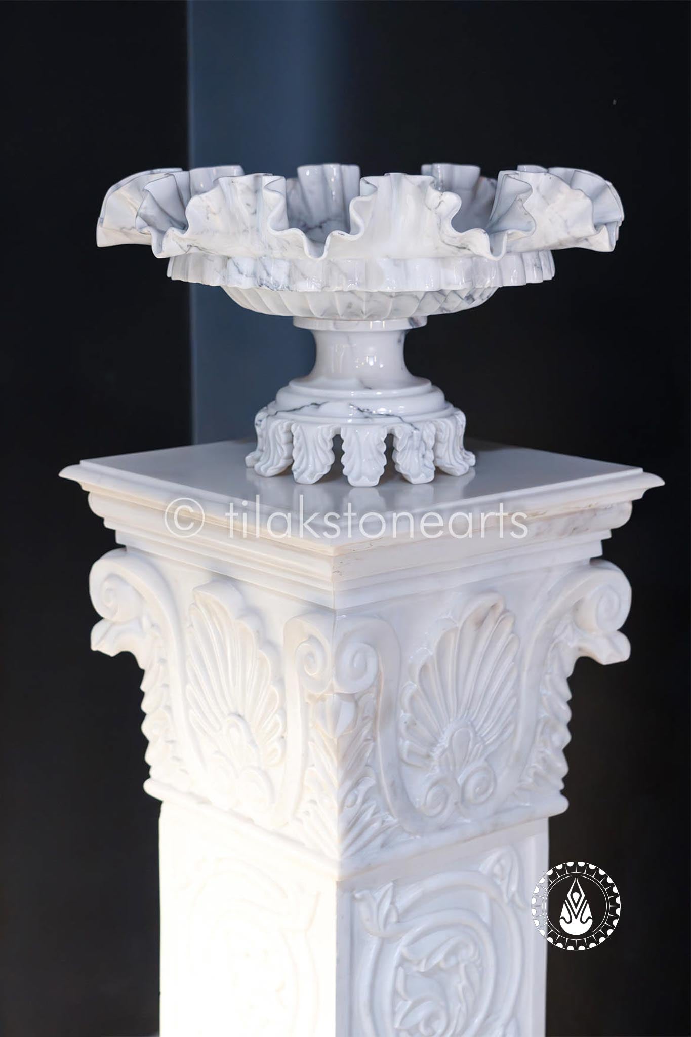 Celestial White Pillers 32" | Swiss White (Imported)