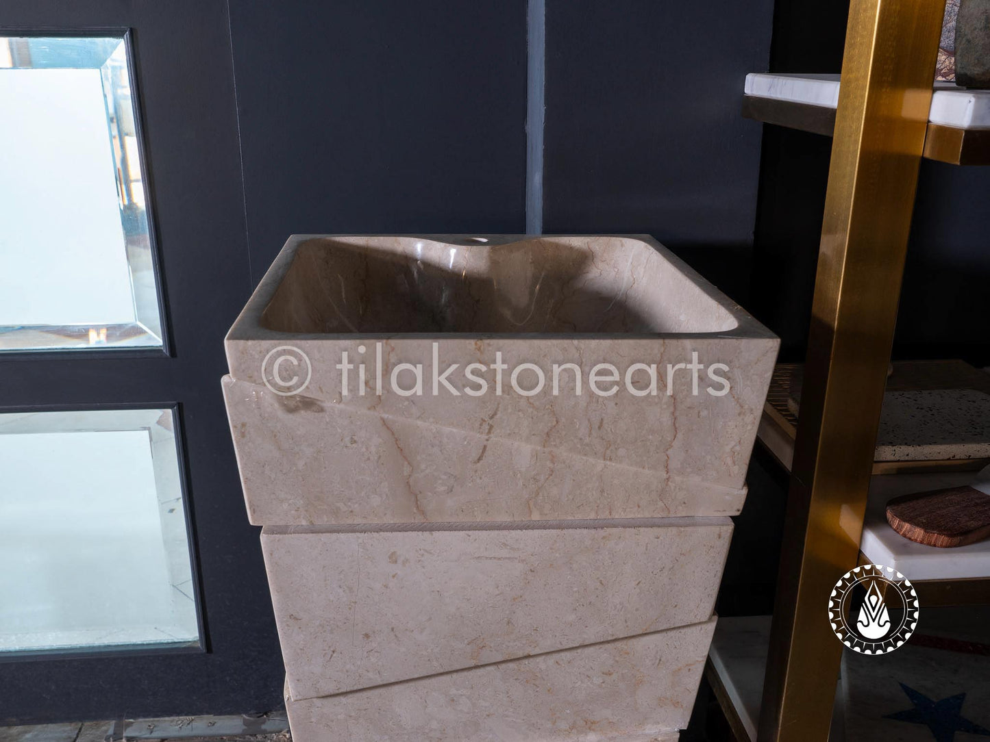 Wash Basin 33" | Italian Marble