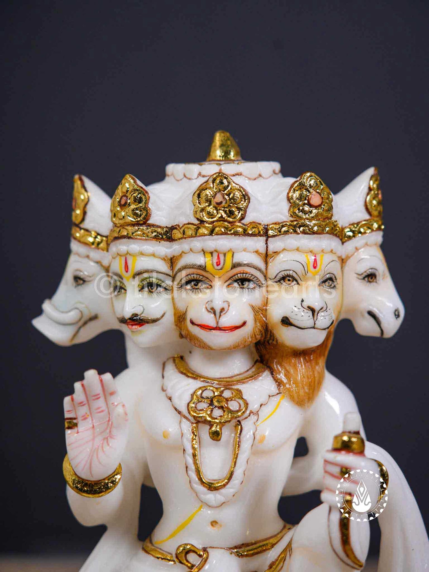 Panchmukhi Hanuman Ji 9" | Swiss White (Imported)