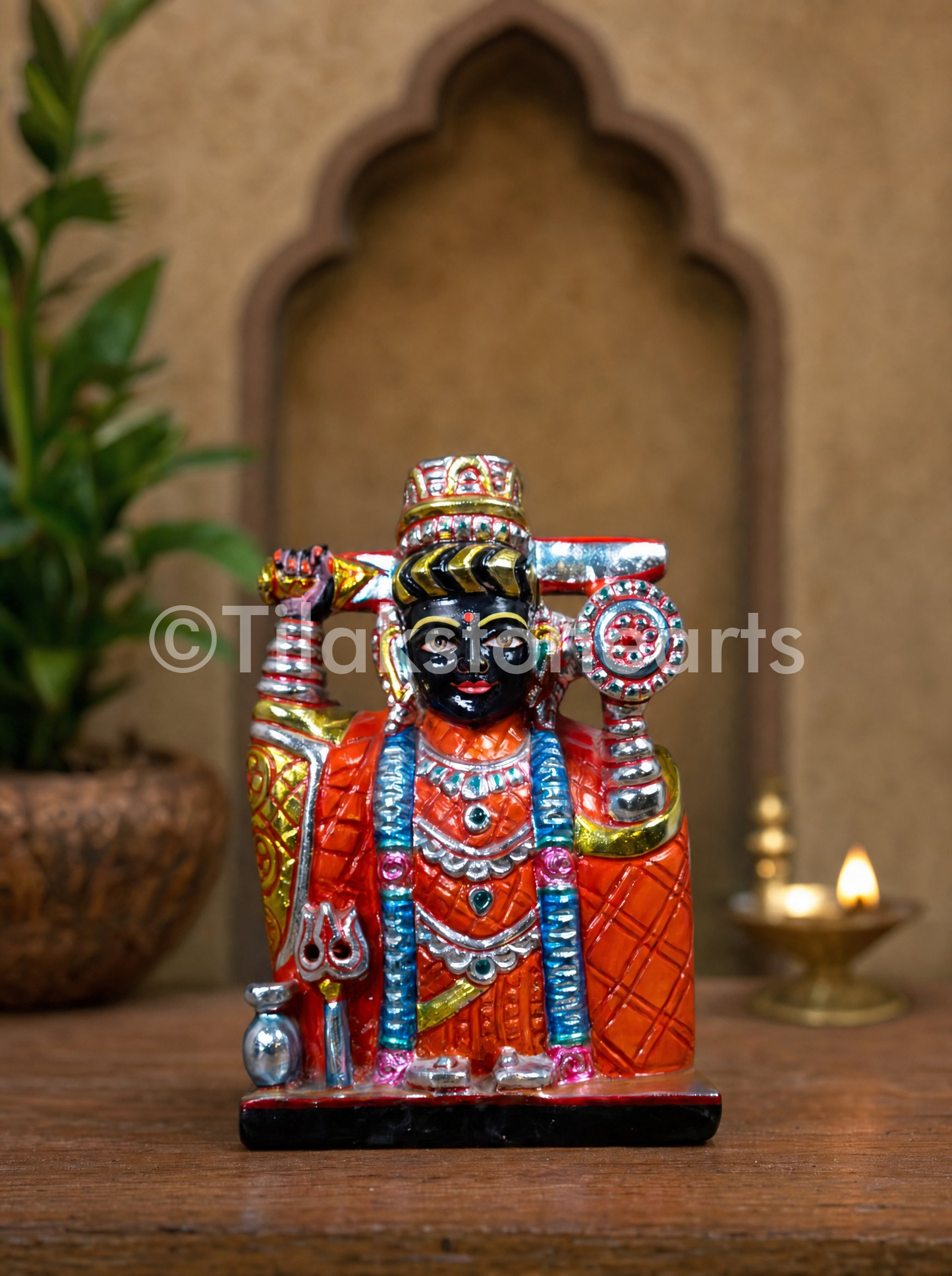 Kali Mata 9" Natural Black Marble Idol