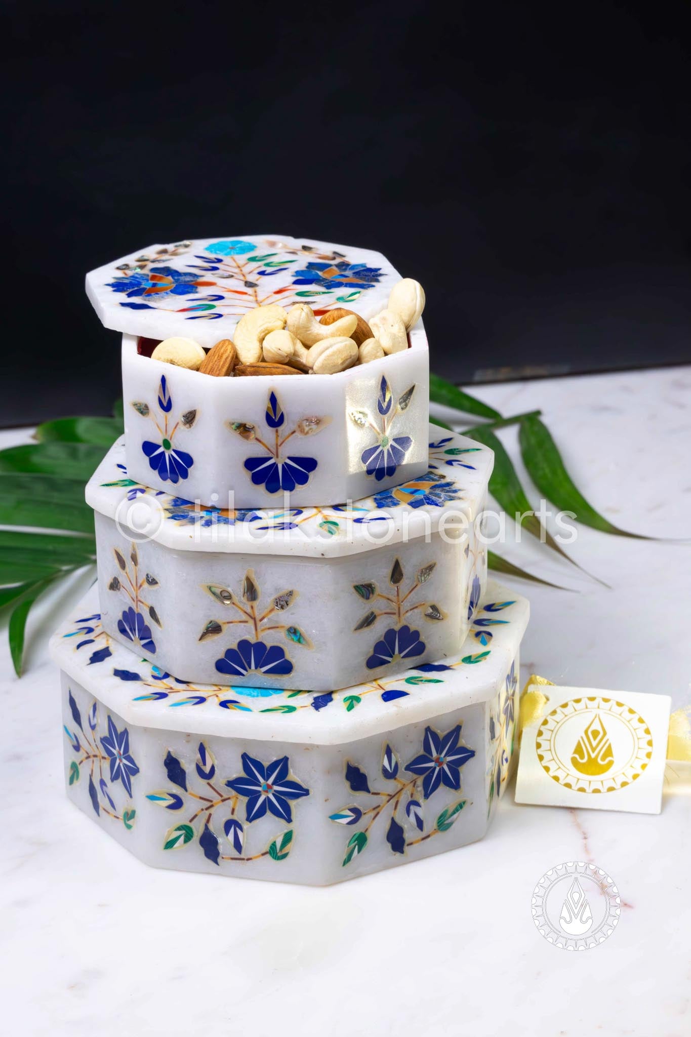 Dry Fruit Box 3" | Inlay Stones