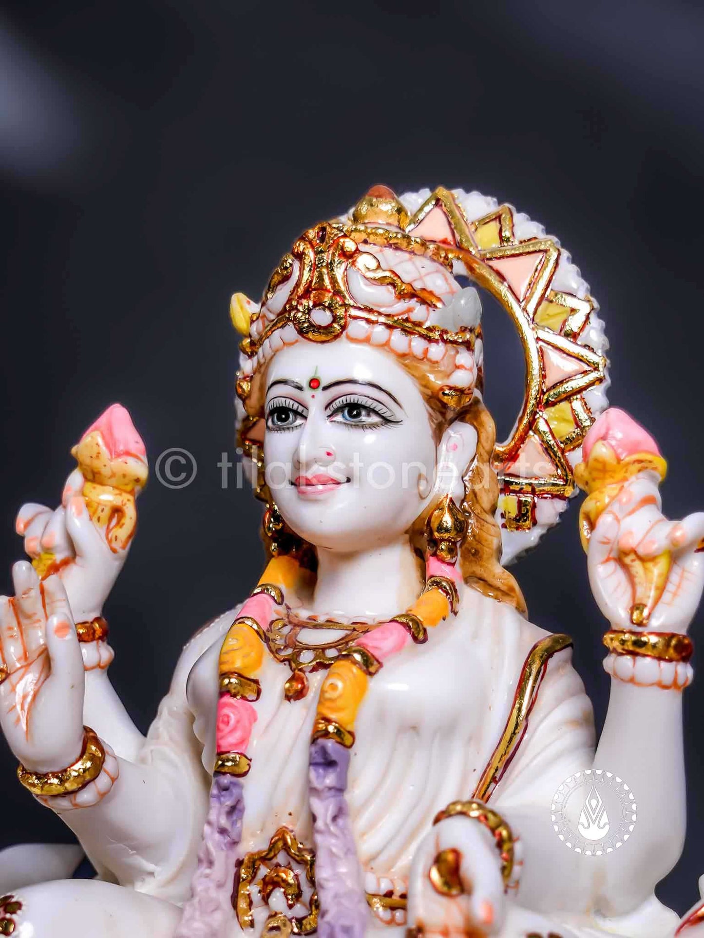 Saraswati Maa 12" | Cultured Marble