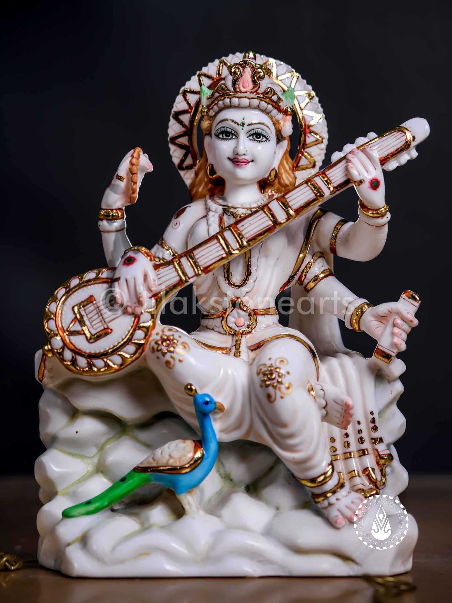 Saraswati Maa 12" | Cultured Marble