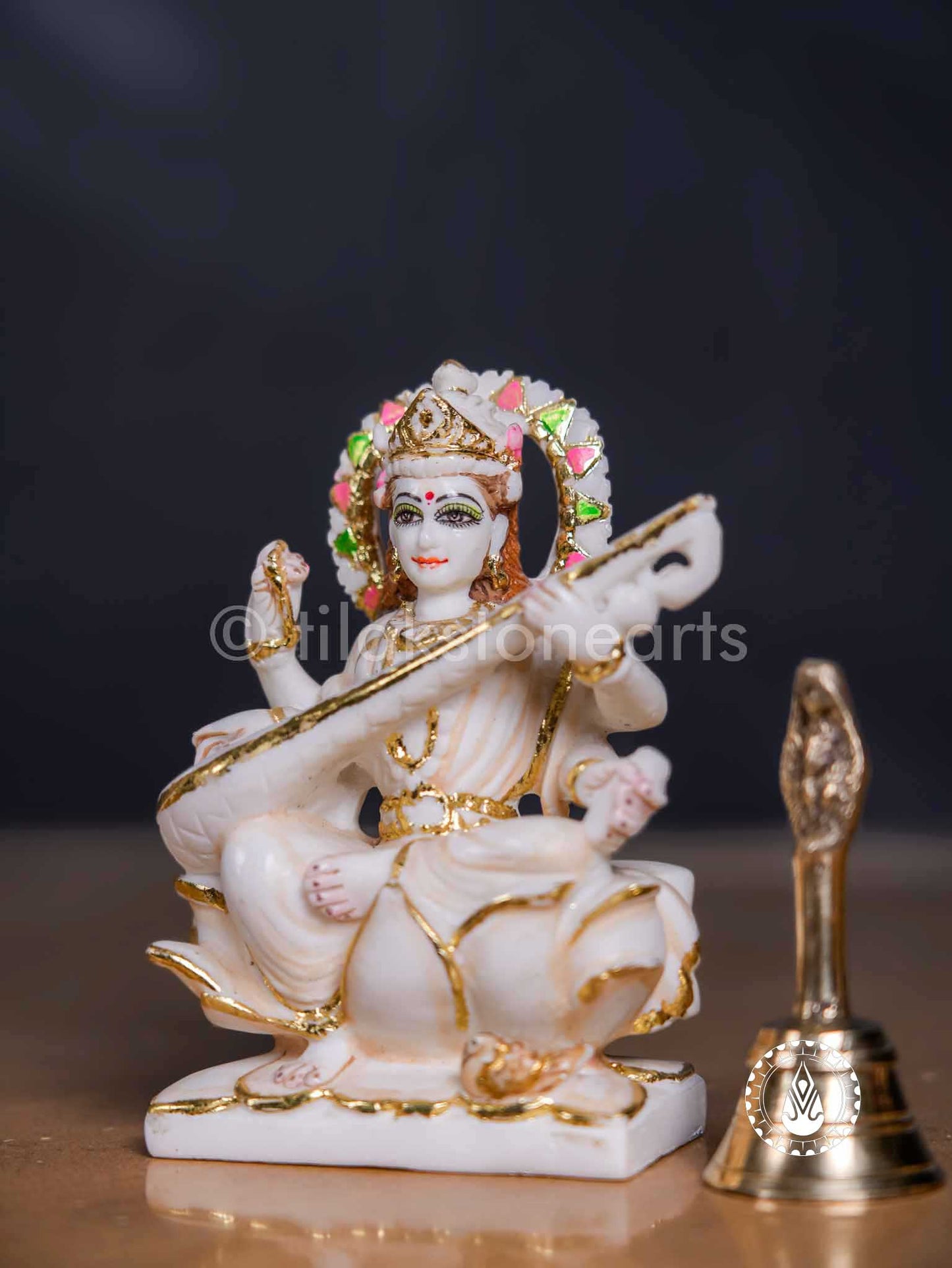 Saraswati Maa 6" | Cultured Marble