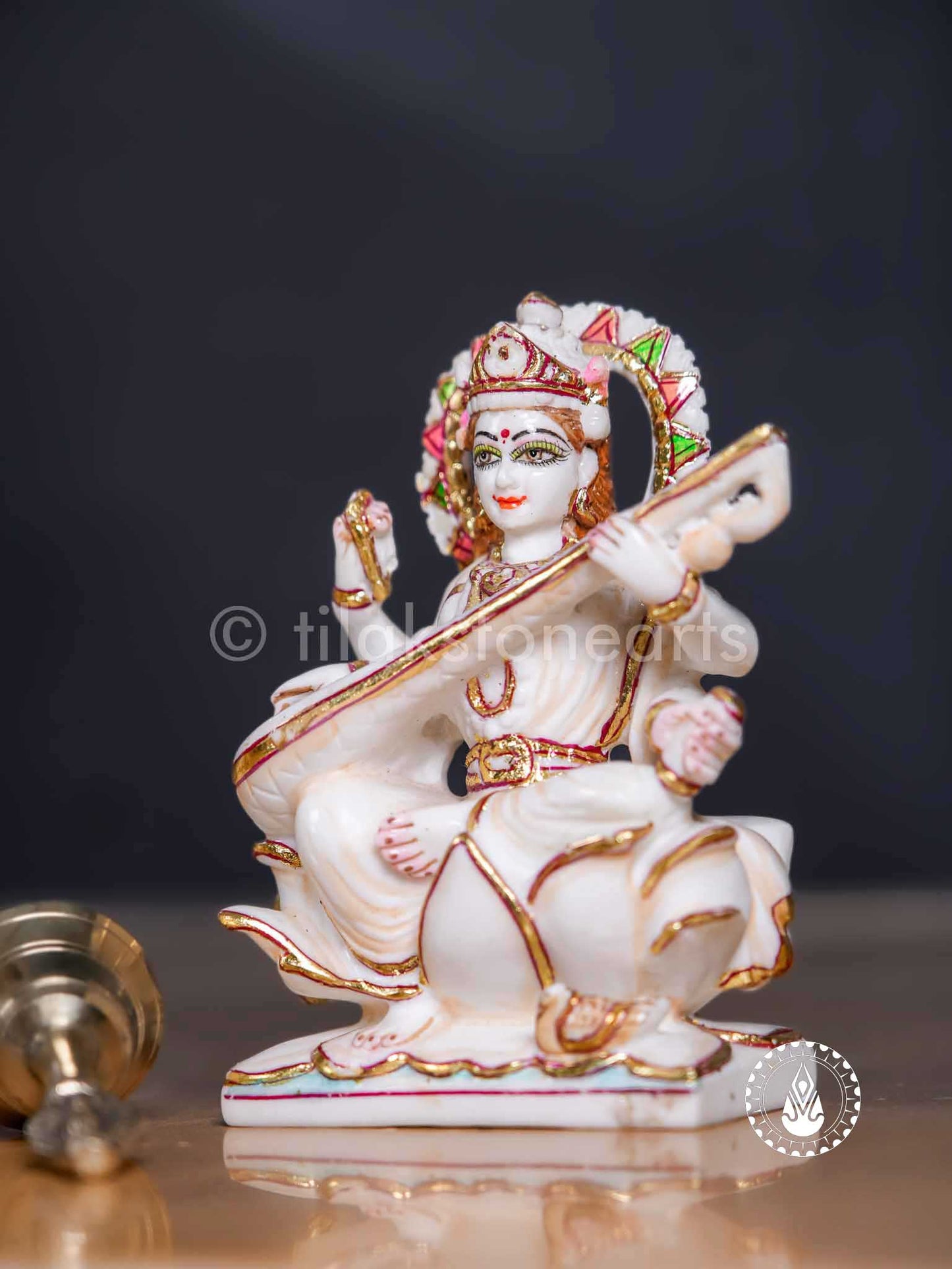 Saraswati Maa 6" | Cultured Marble