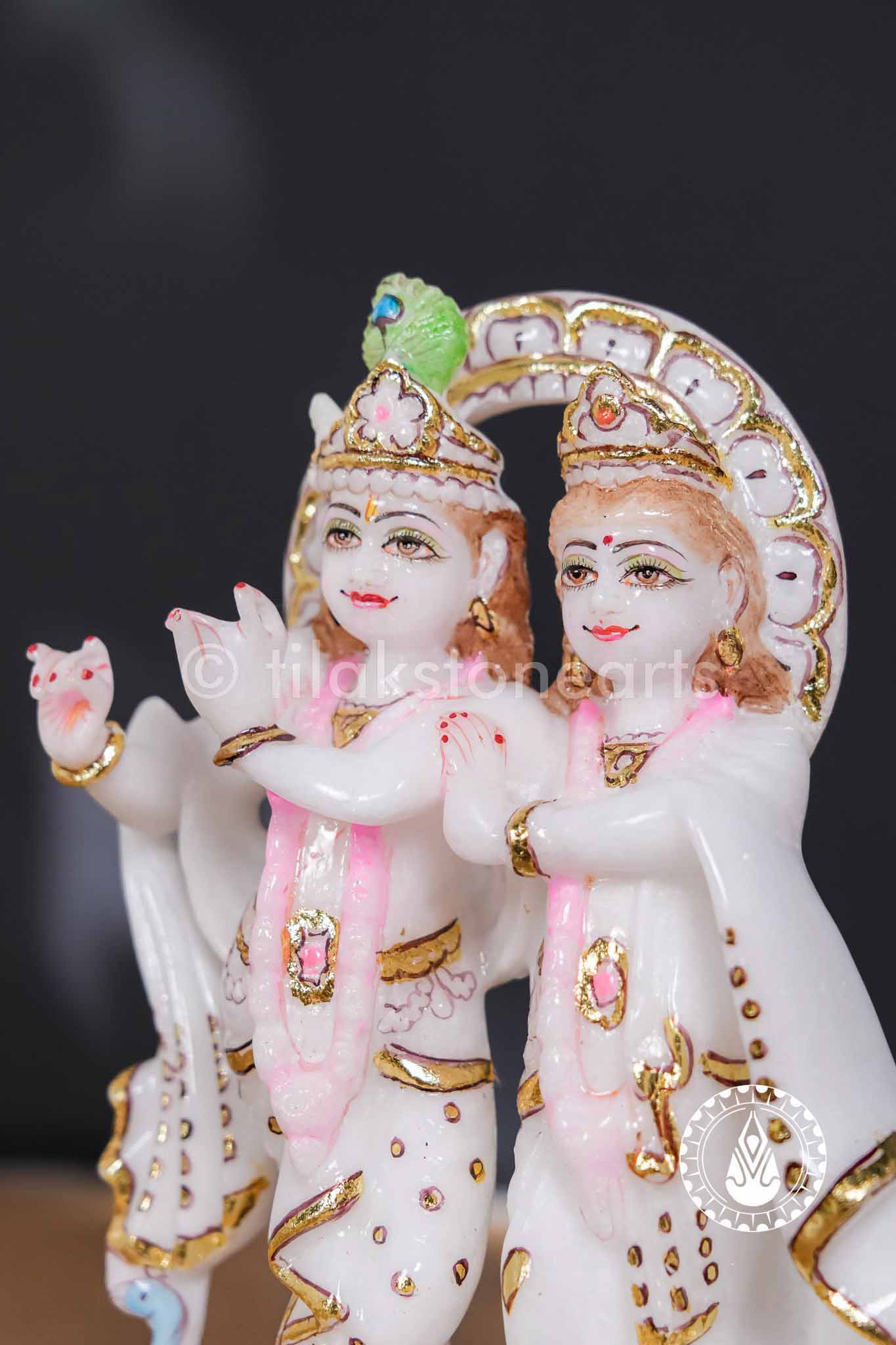 Radha Krishna Jugal Jodi 9" | Swiss White (Imported)