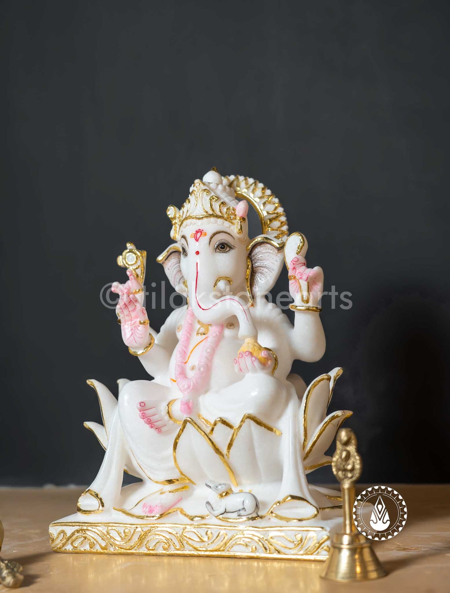 Ganesha 12" | Swiss White (Imported)