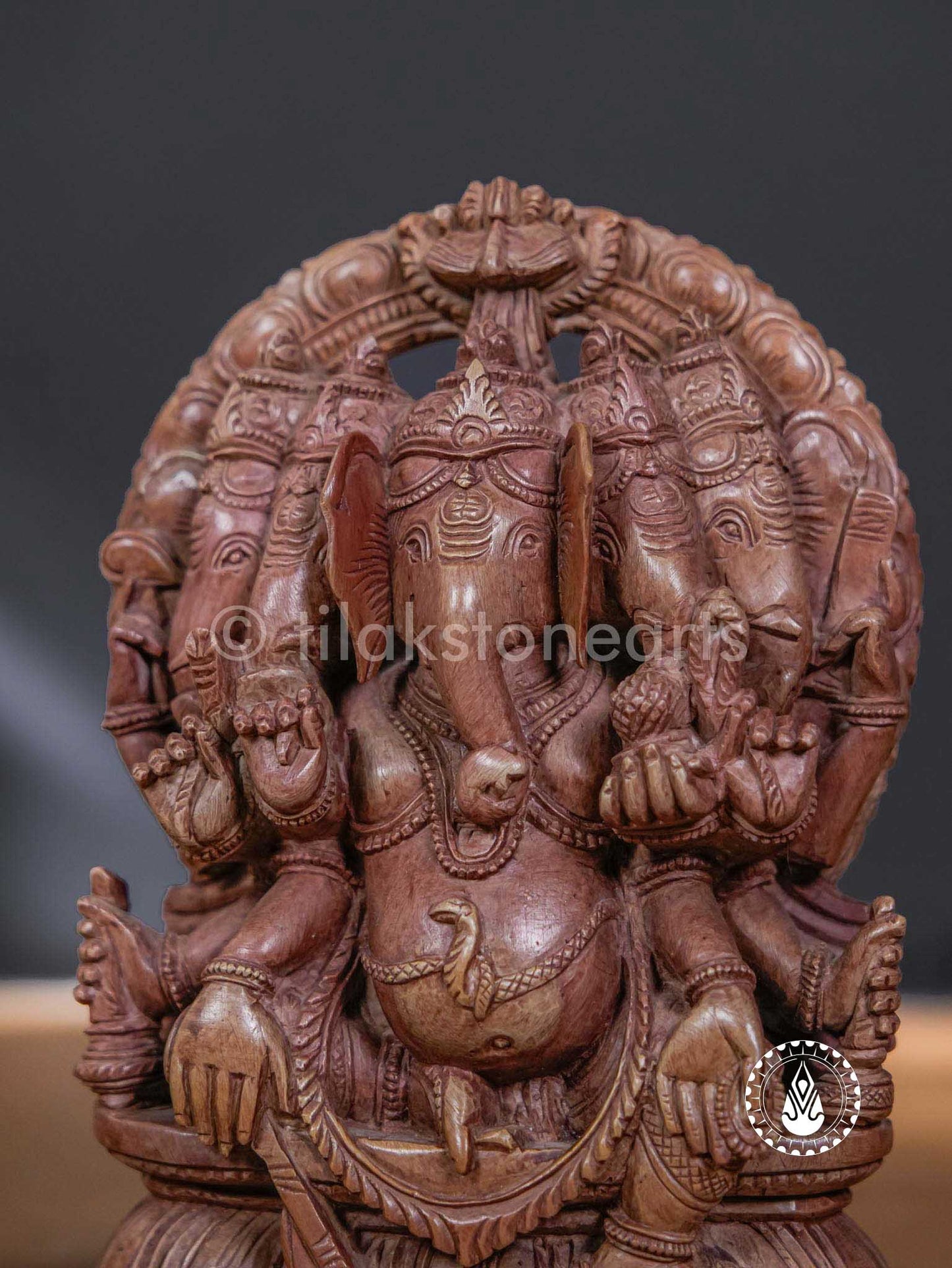 Panchmukhi Ganesha 7" | Oakwood Stone