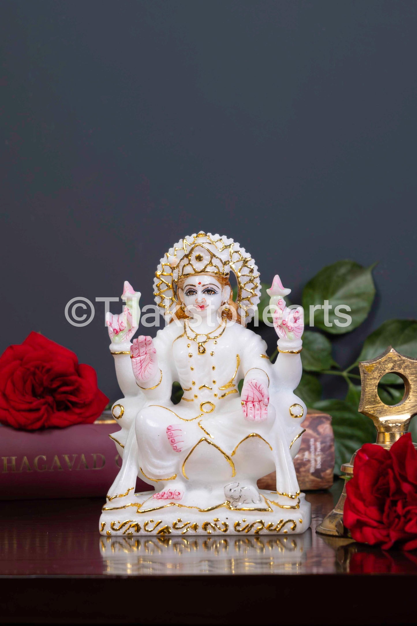 Laxmi Mata 6" Vietnam Pure White Marble Idol