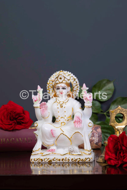 Laxmi Mata 6" Vietnam Pure White Marble Idol