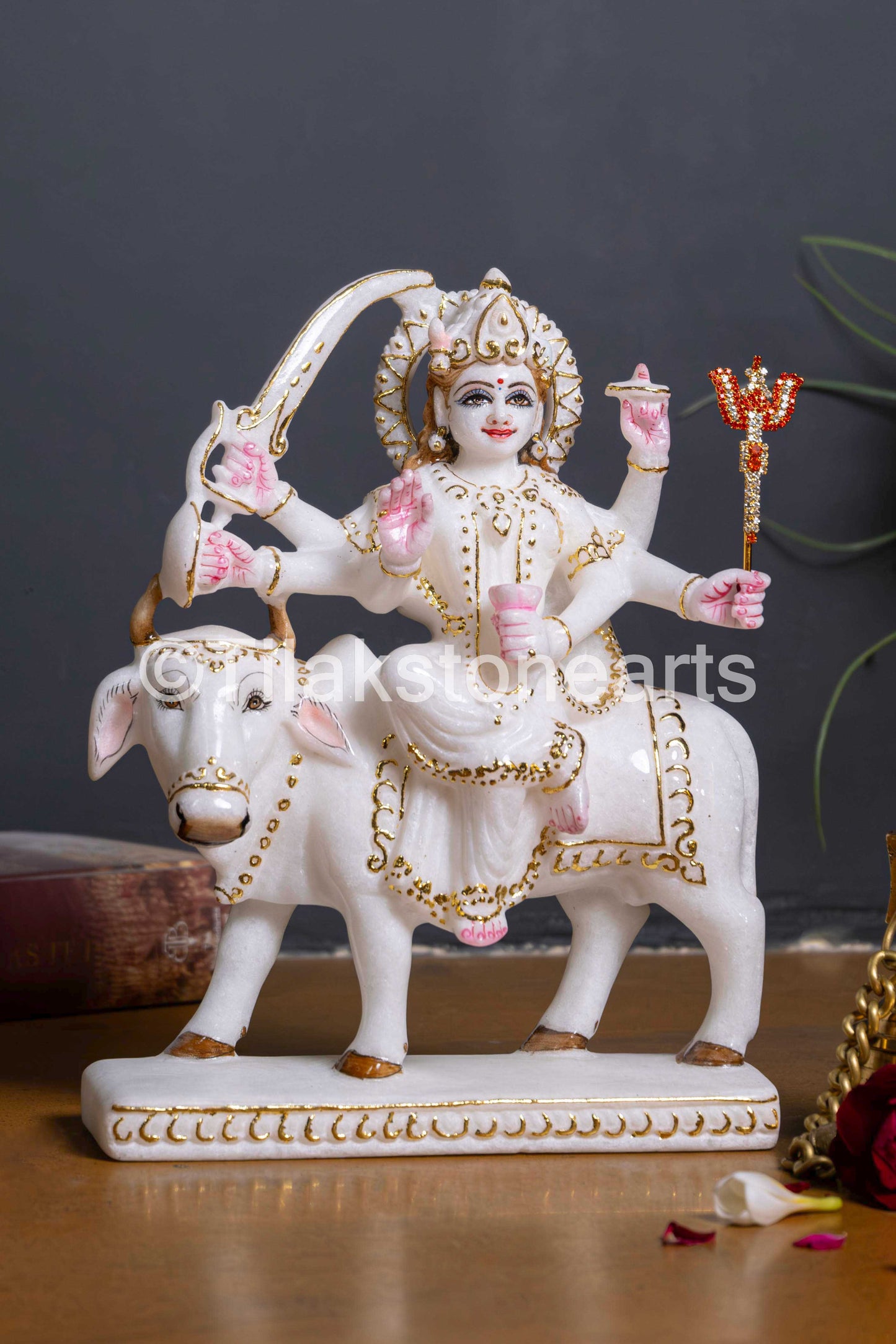 Umiya Mata 9" Vietnam Pure White Marble Idol