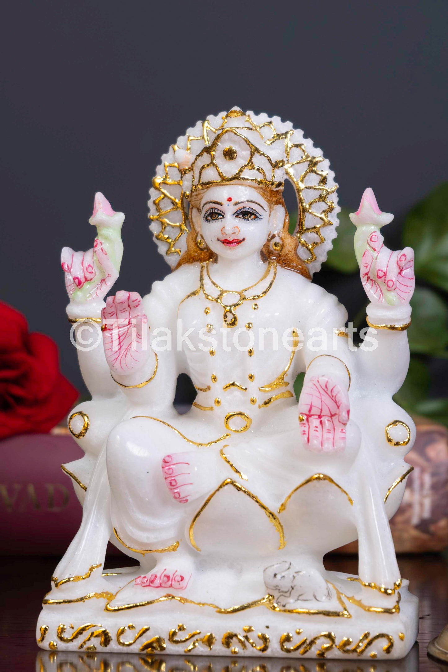 Laxmi Mata 6" Vietnam Pure White Marble Idol