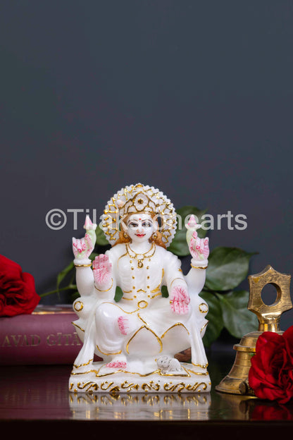 Laxmi Mata 6" Vietnam Pure White Marble Idol