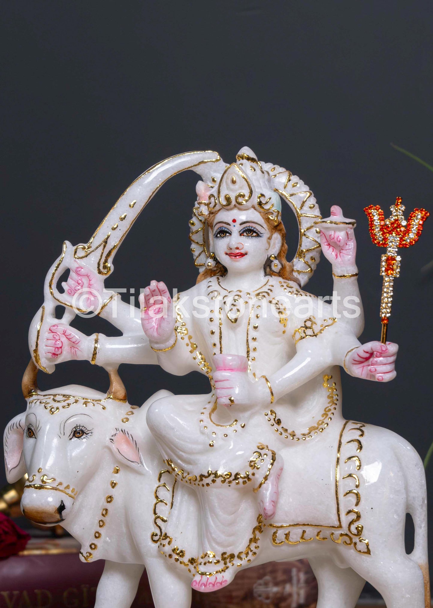 Umiya Mata 9" Vietnam Pure White Marble Idol