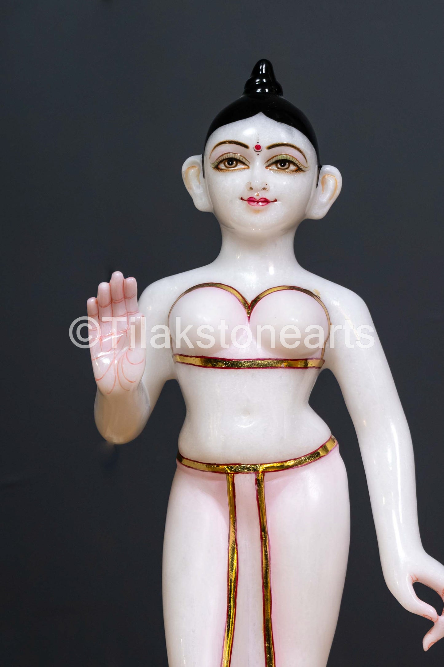Isckon Radha Krishna Pair 15" Vietnam Pure White Idol