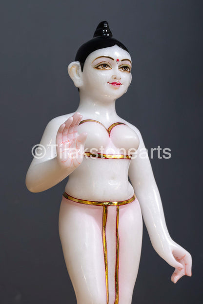 Isckon Radha Krishna Pair 15" Vietnam Pure White Idol