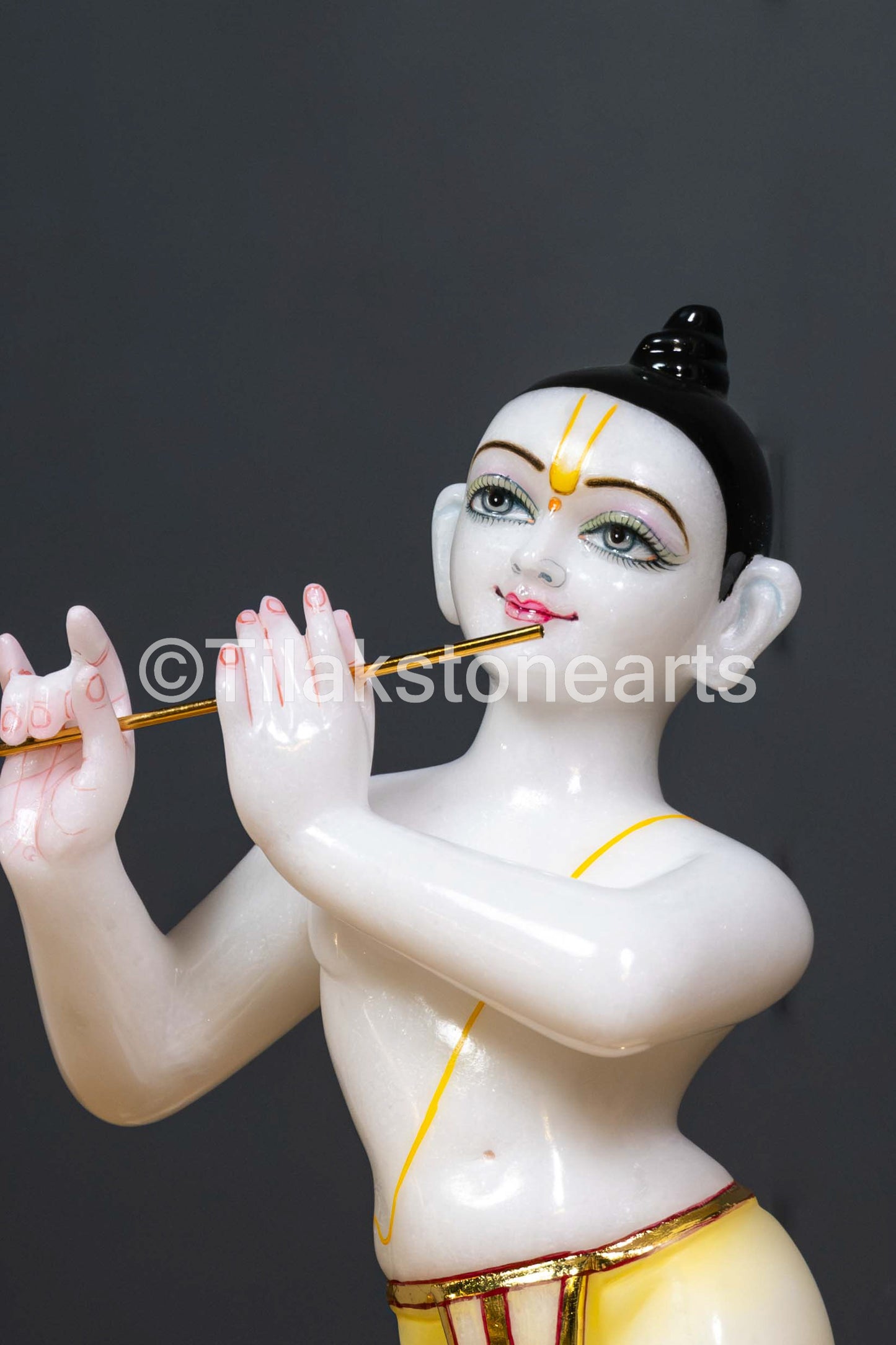 Isckon Radha Krishna Pair 15" Vietnam Pure White Idol