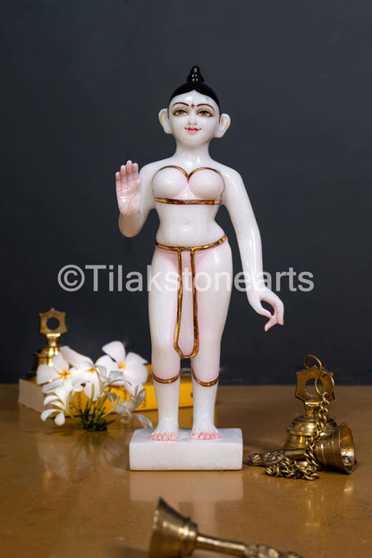 Isckon Radha Krishna Pair 15" Vietnam Pure White Idol