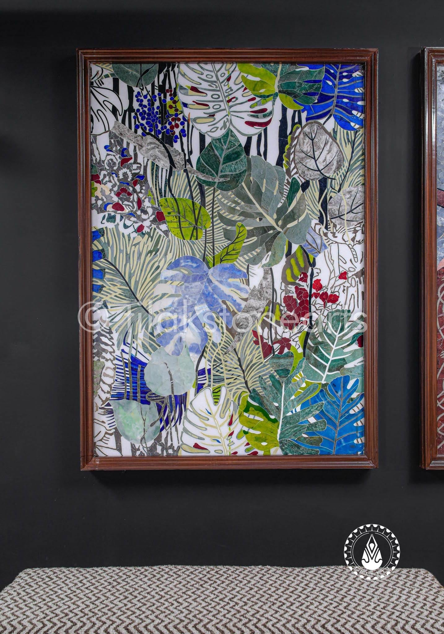Tropical Wall Art 63" | Inlay Stones