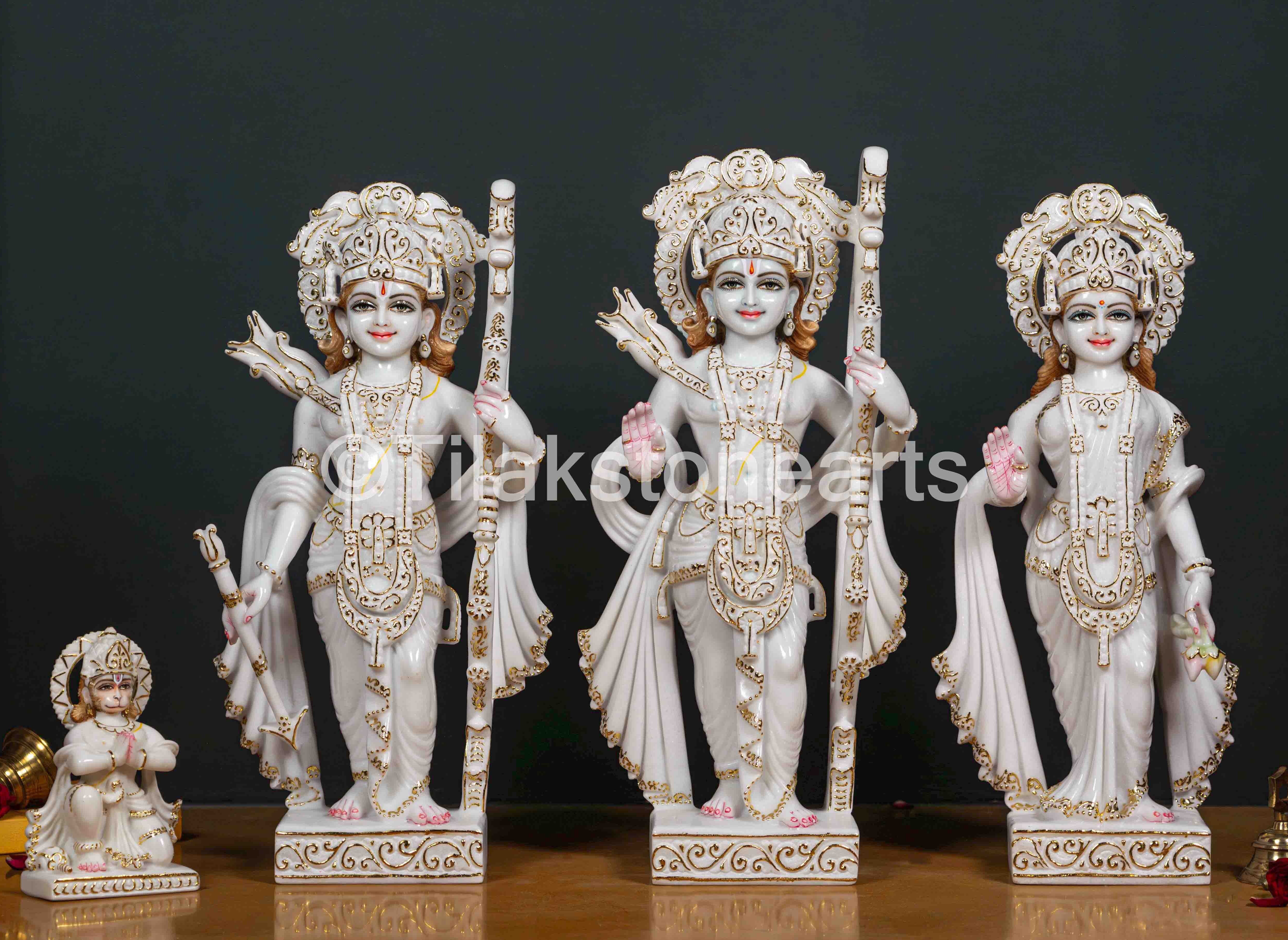 Ram Darbar 24" Vietnam Pure White Marble Idol