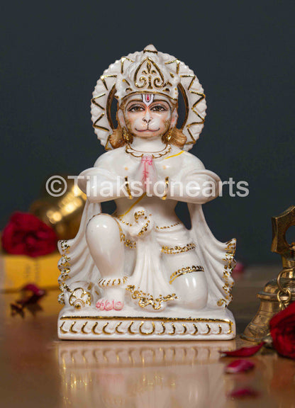 Ram Darbar 24" Vietnam Pure White Marble Idol