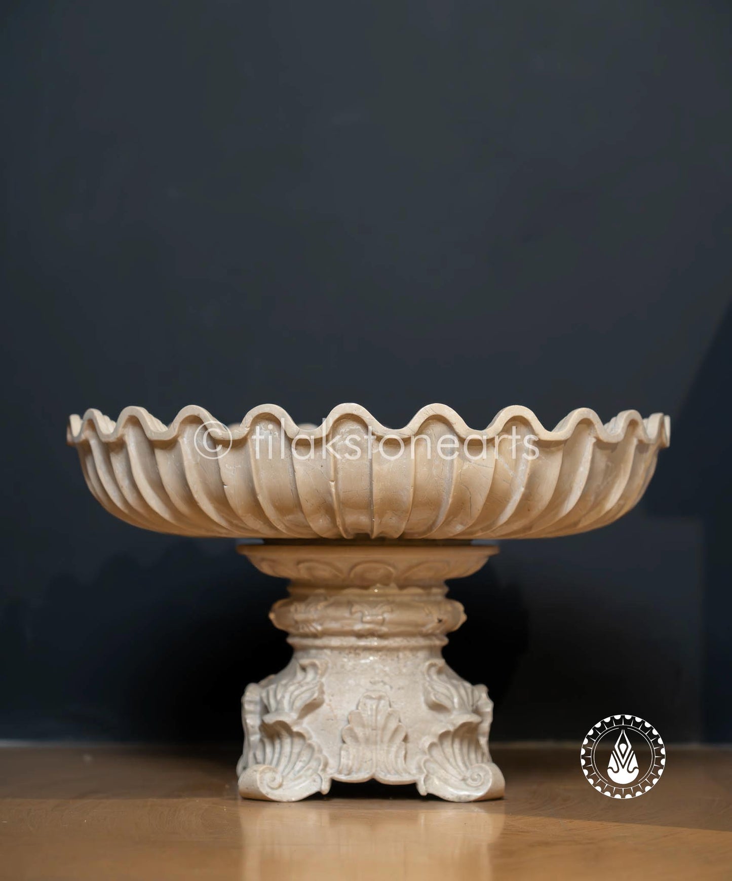 Flower Pot 10" | Botticino Marble