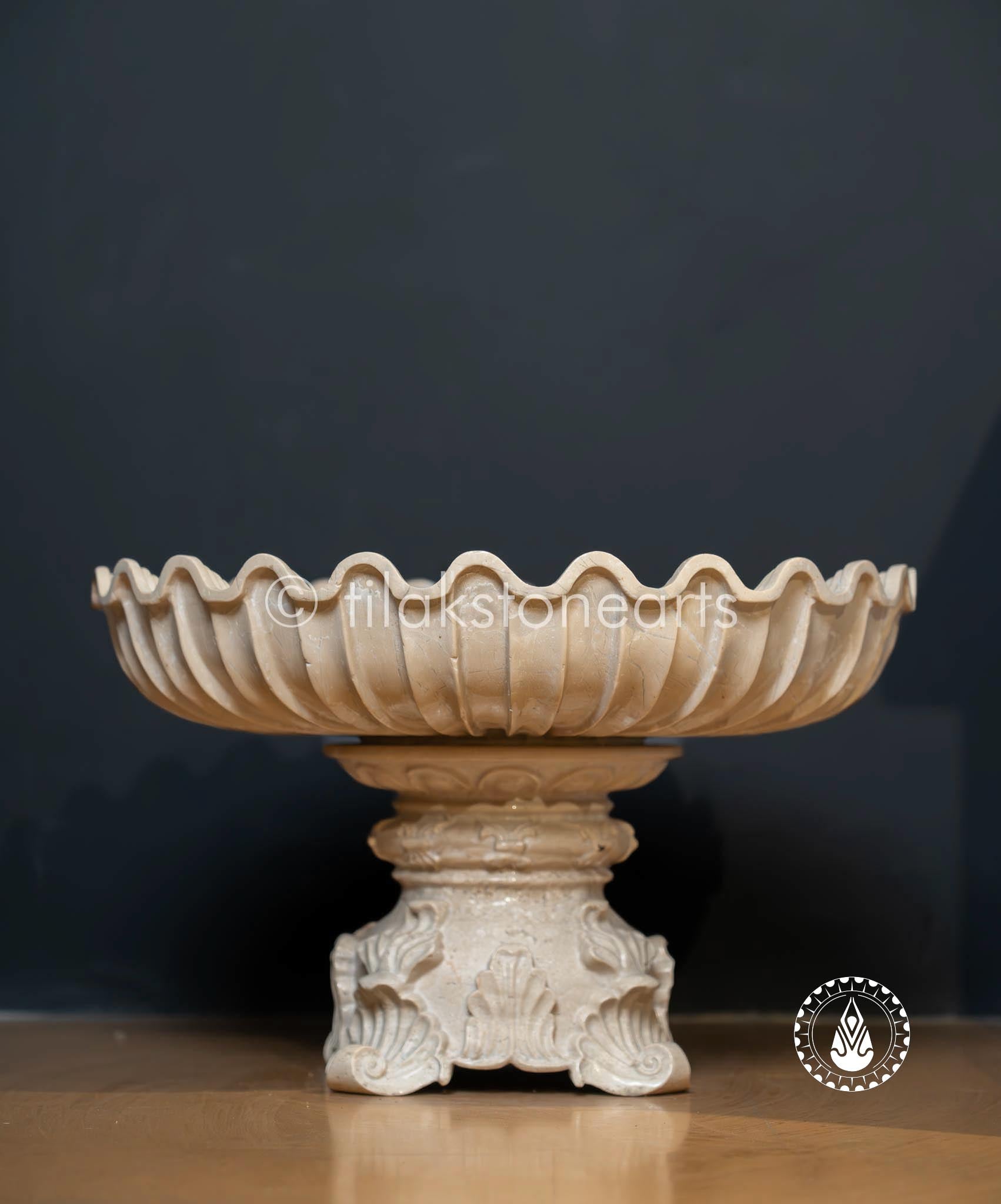 Flower Pot 10" | Botticino Marble