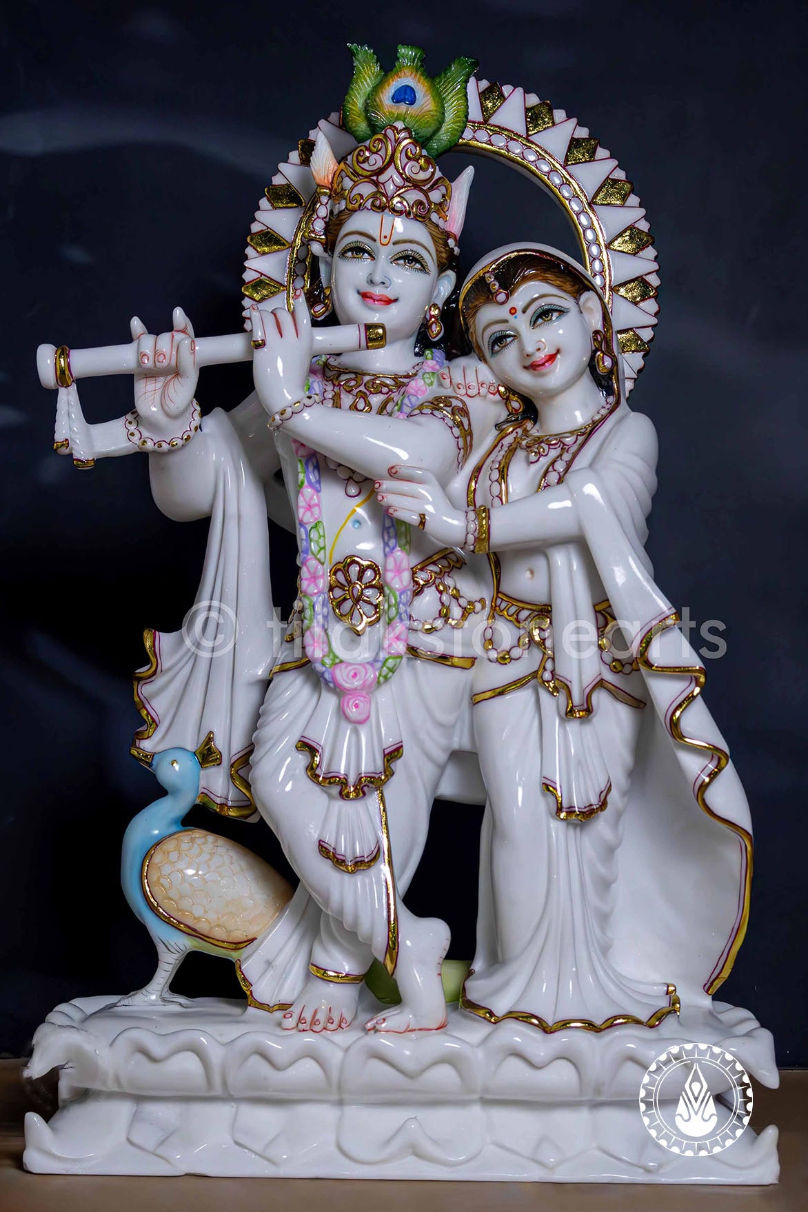 Radha Krishna Jugal Jodi 24" | Swiss White (Imported)