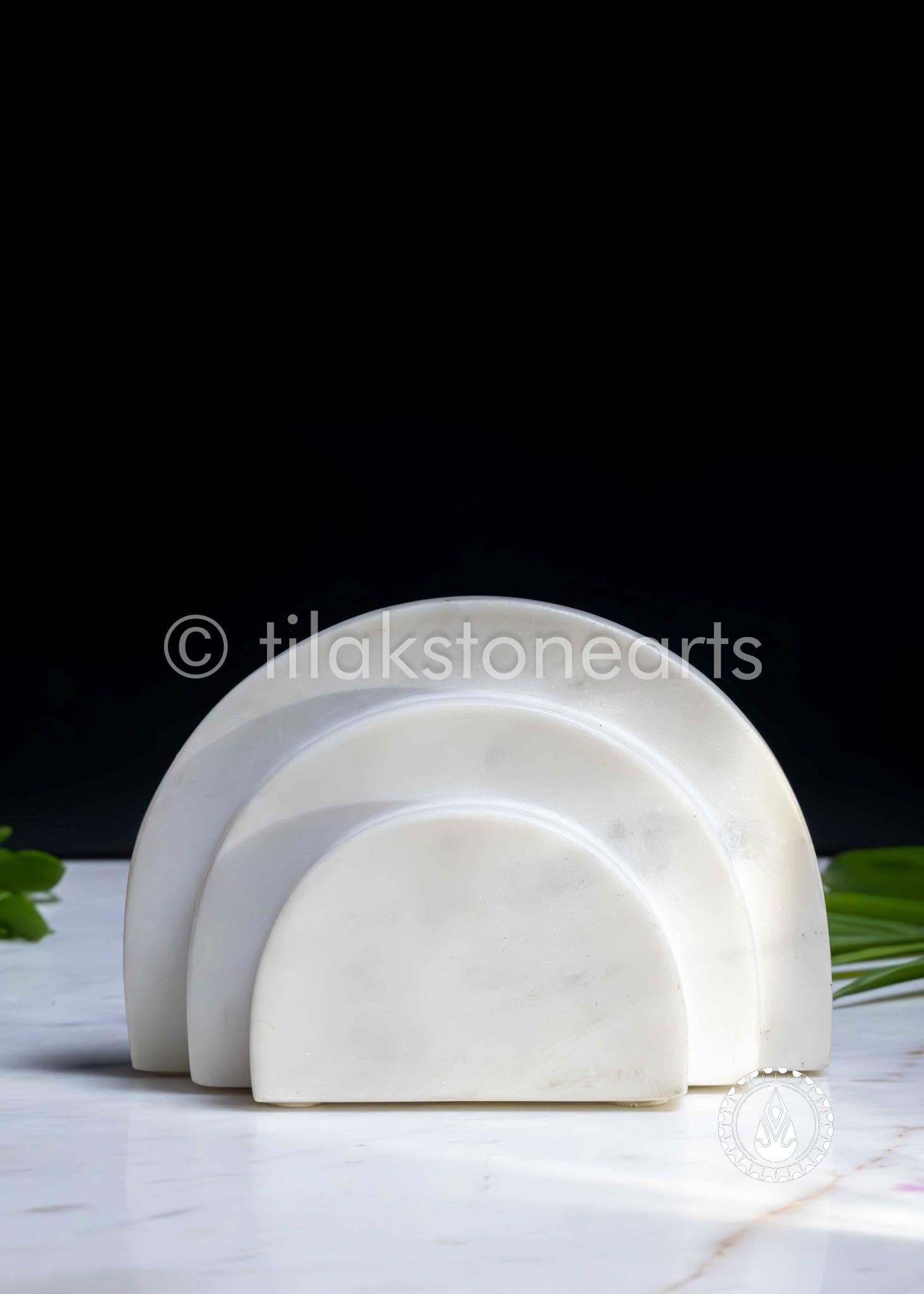 Threshold Marble Bookend4" | Indian White