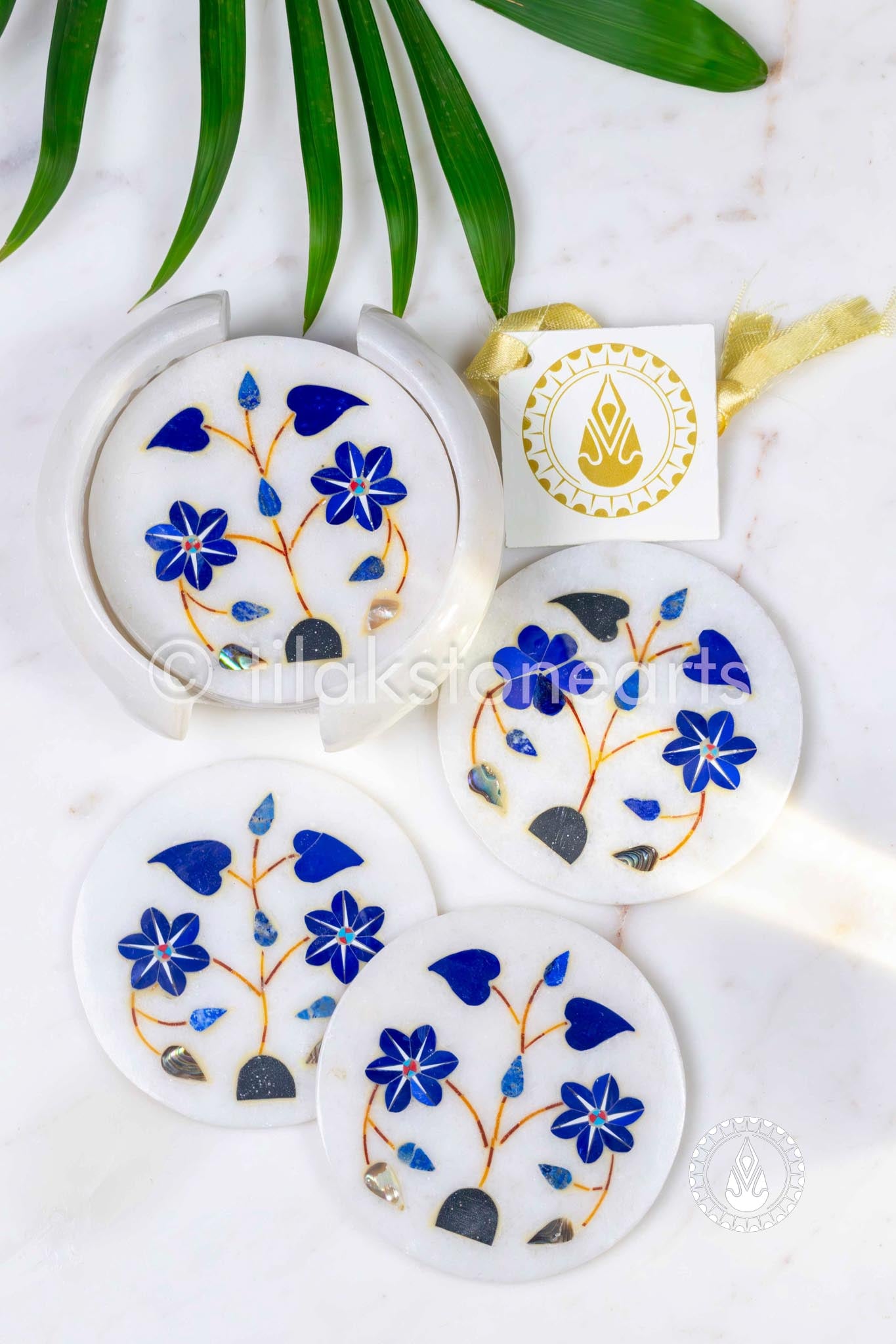 Coasters 5" | Inlay Stones