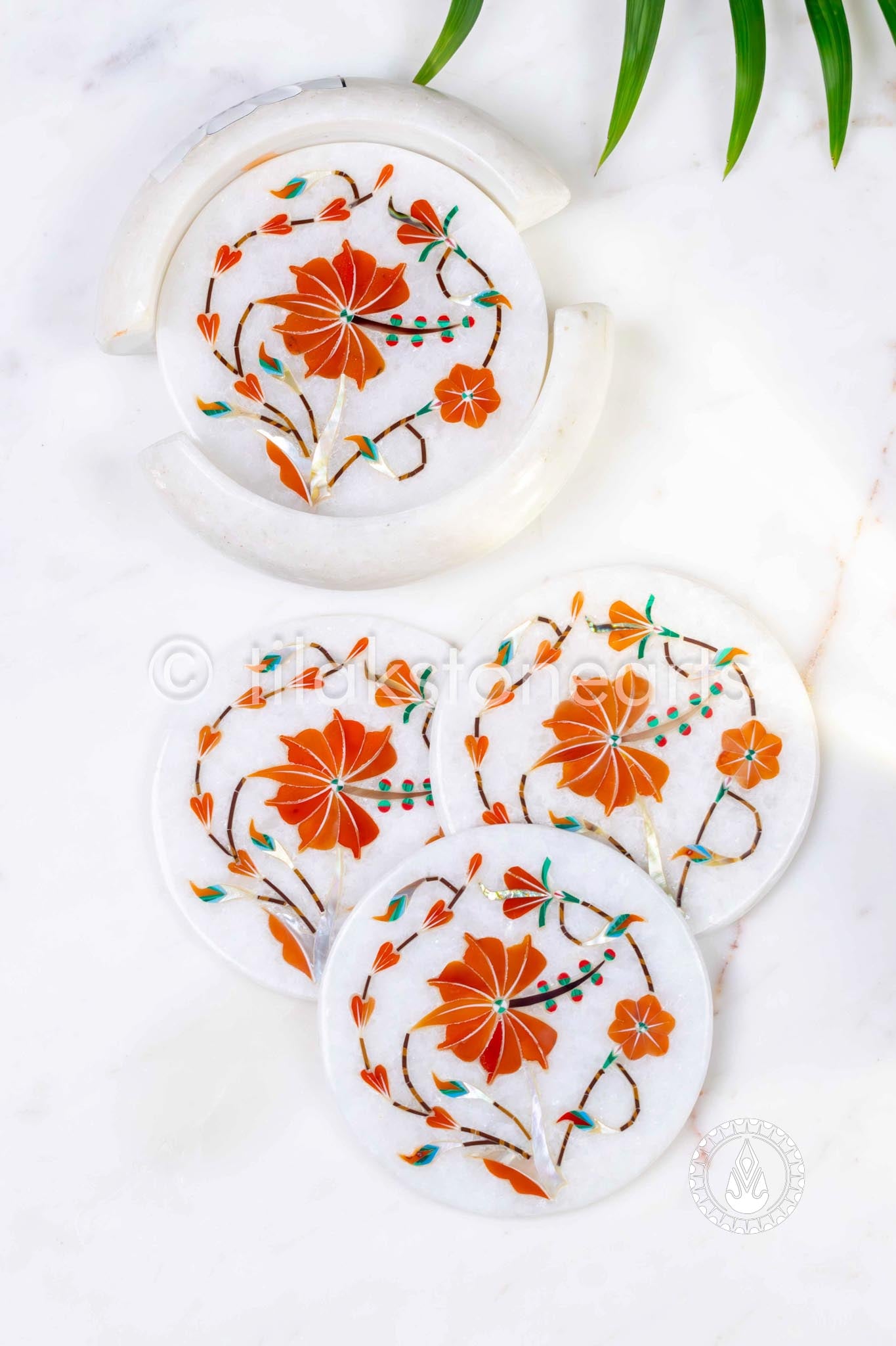 Coasters 5" | Inlay Stones