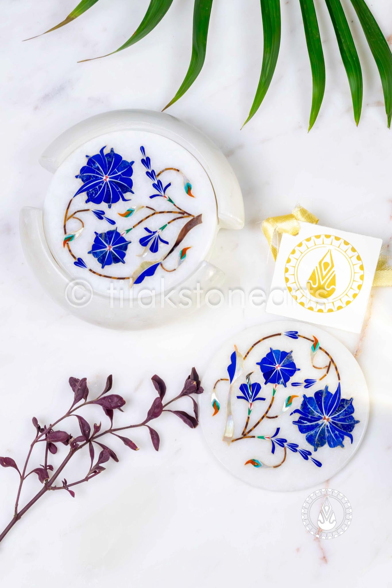 Coasters 5" | Inlay Stones
