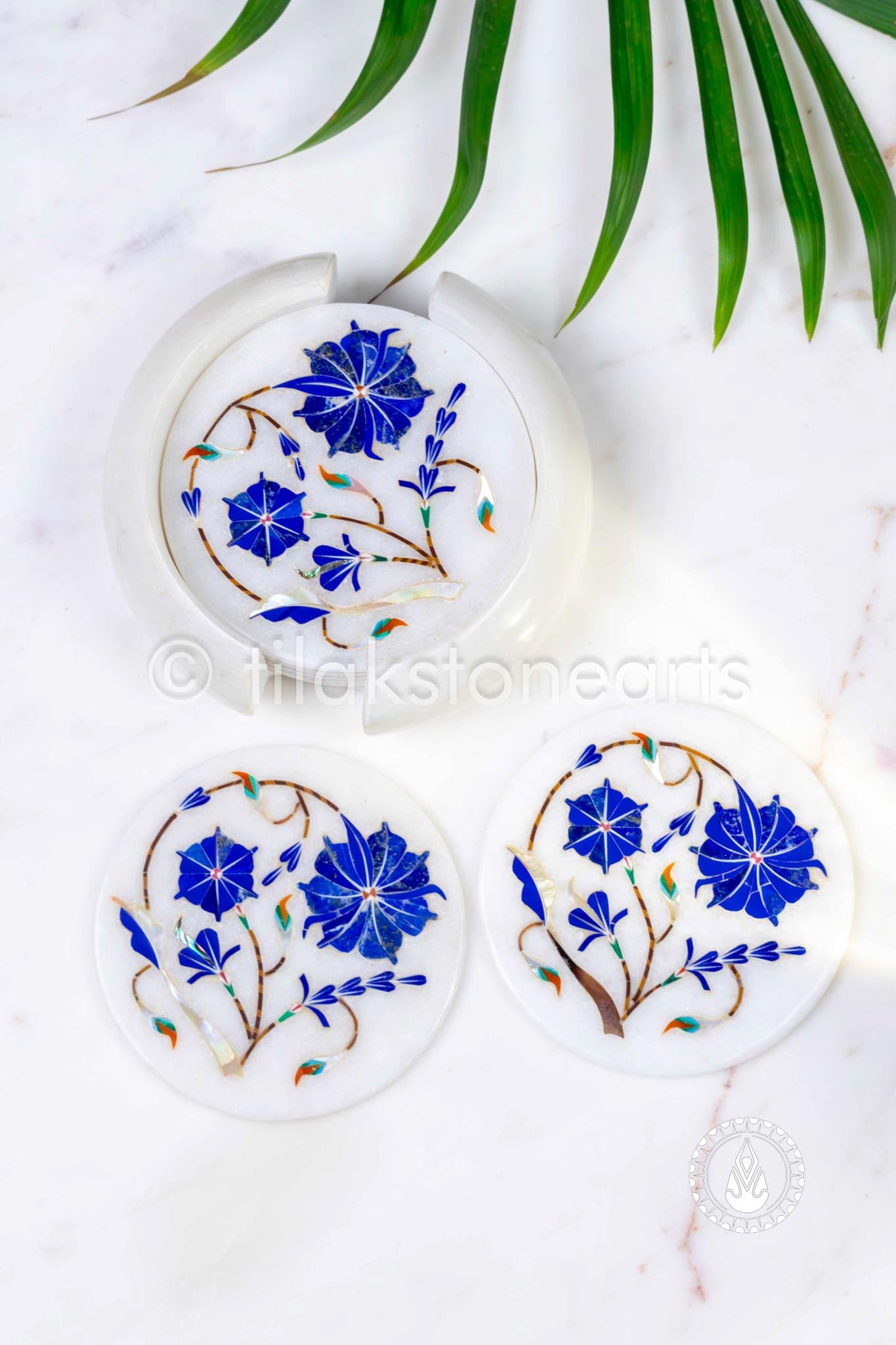 Coasters 5" | Inlay Stones