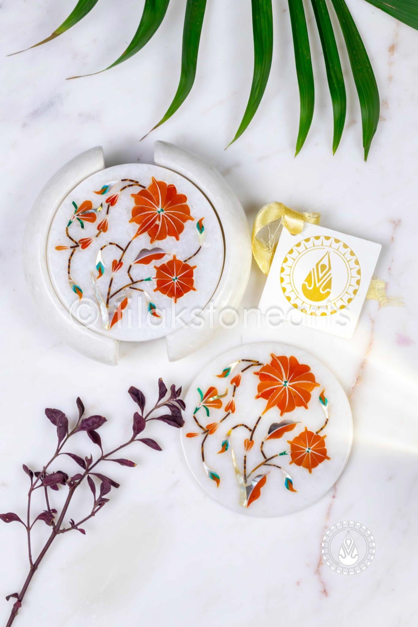 Coasters 5" | Inlay Stones