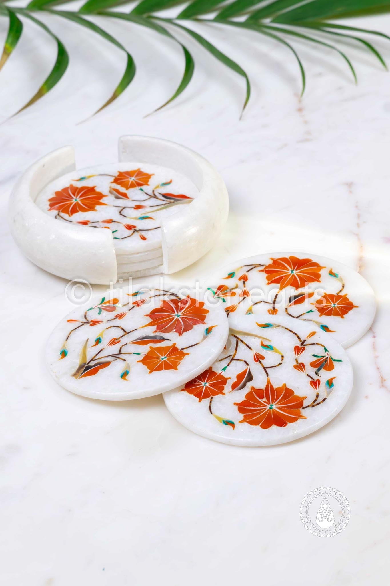 Coasters 5" | Inlay Stones