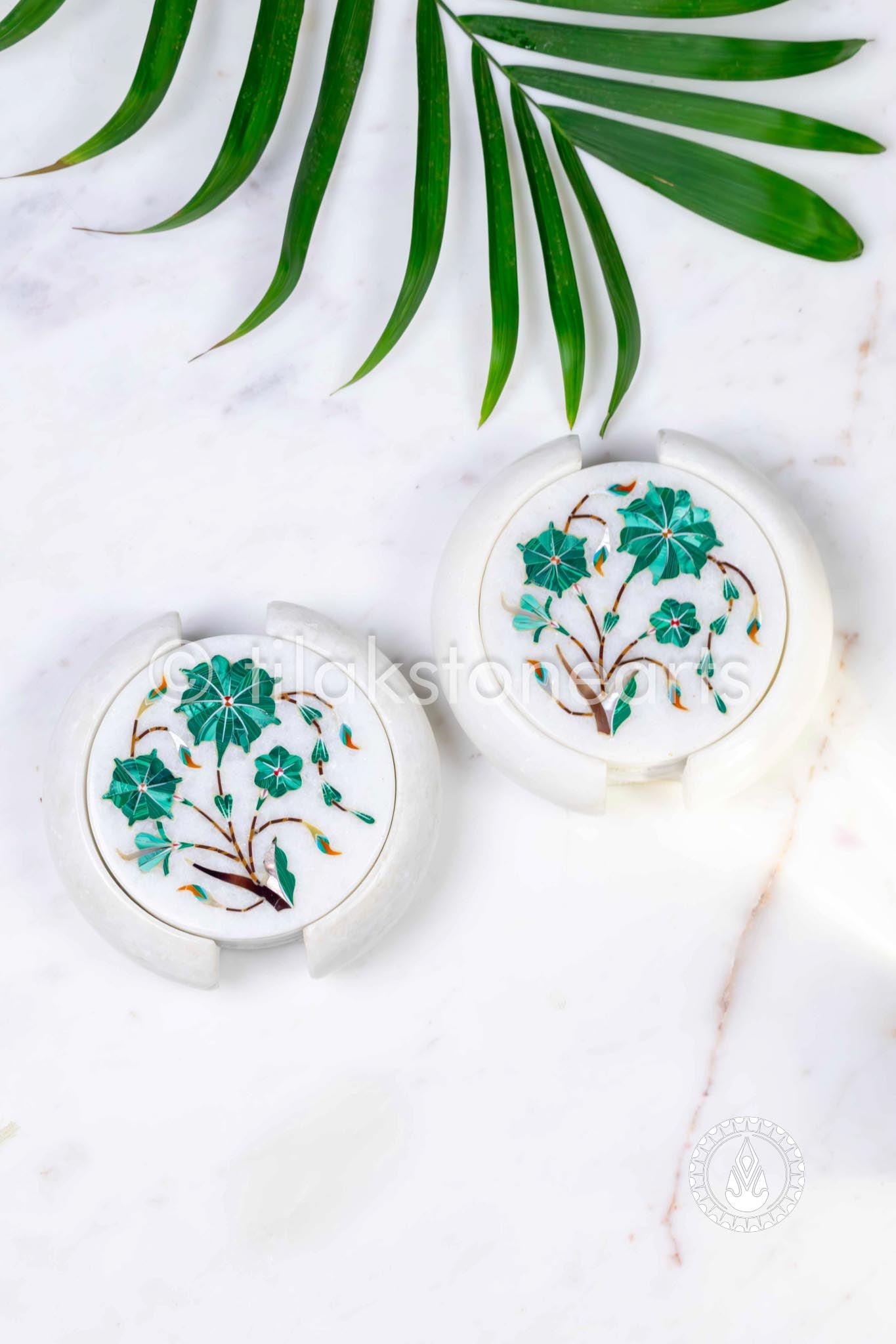 Coasters 5" | Inlay Stones