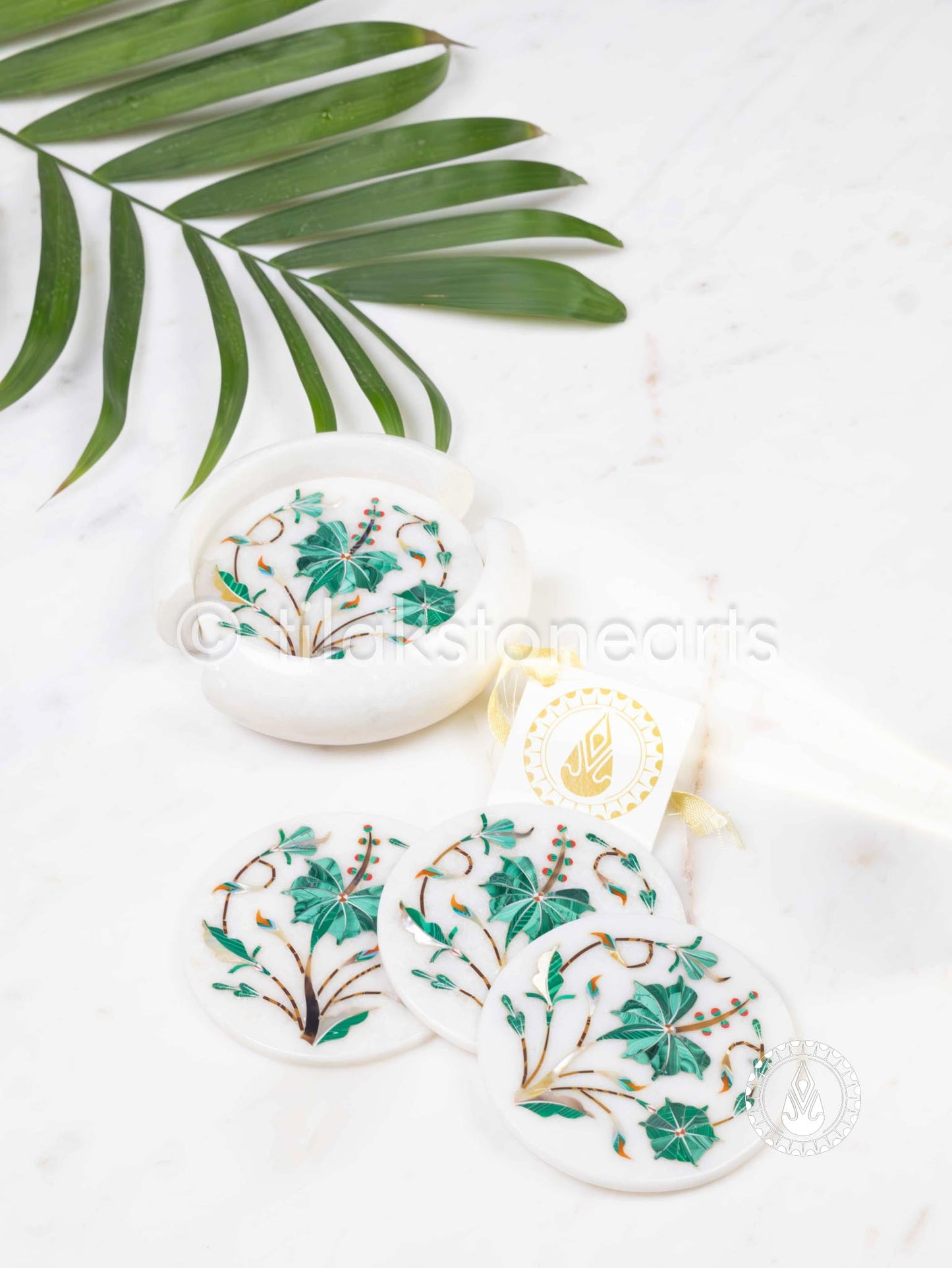 Coasters 5" | Inlay Stones